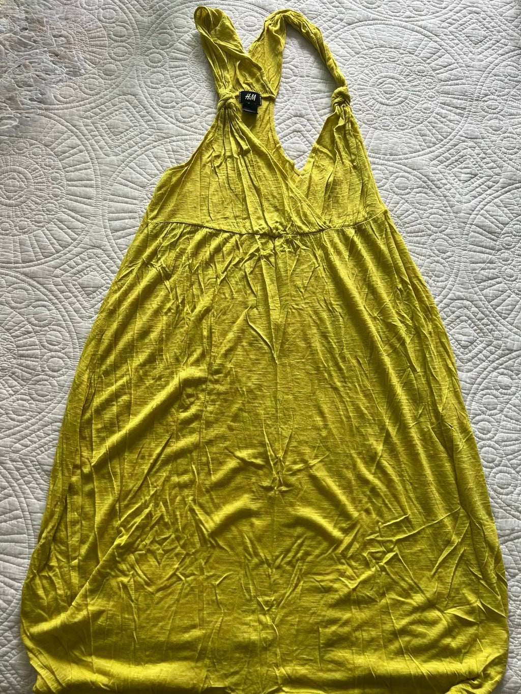 Yellow midi dress