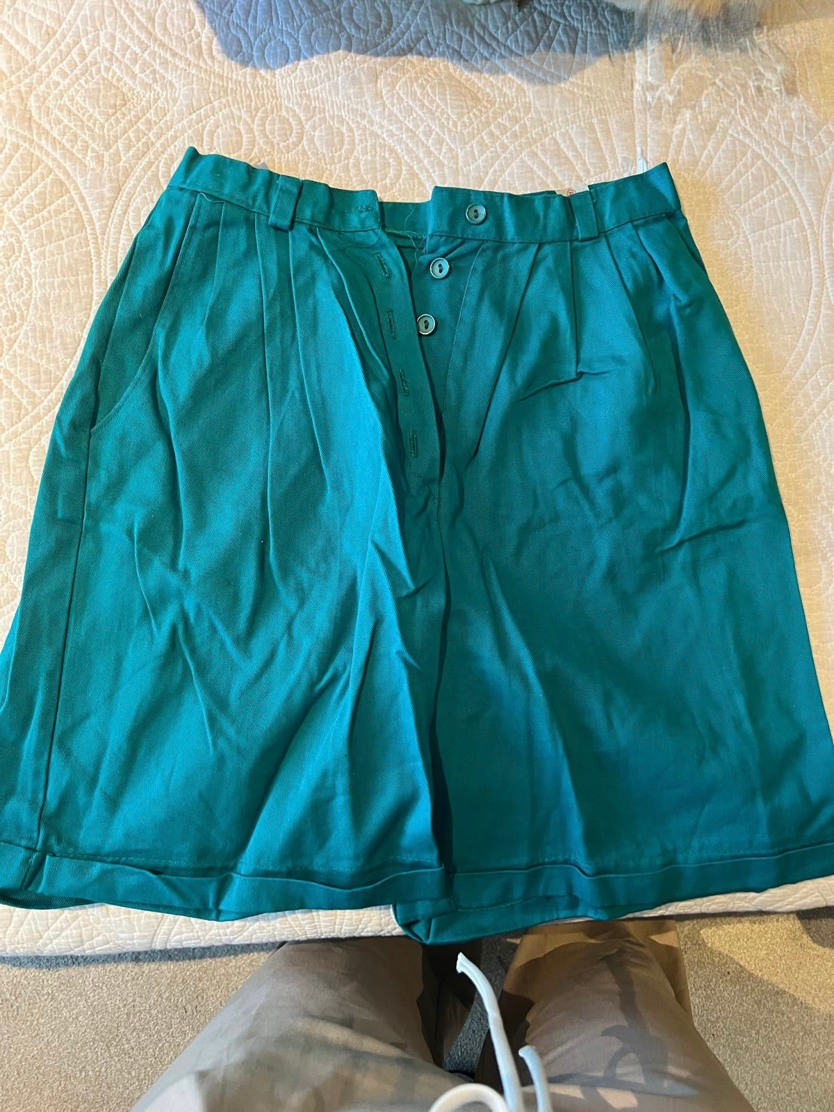 Turquoise high waisted shorts