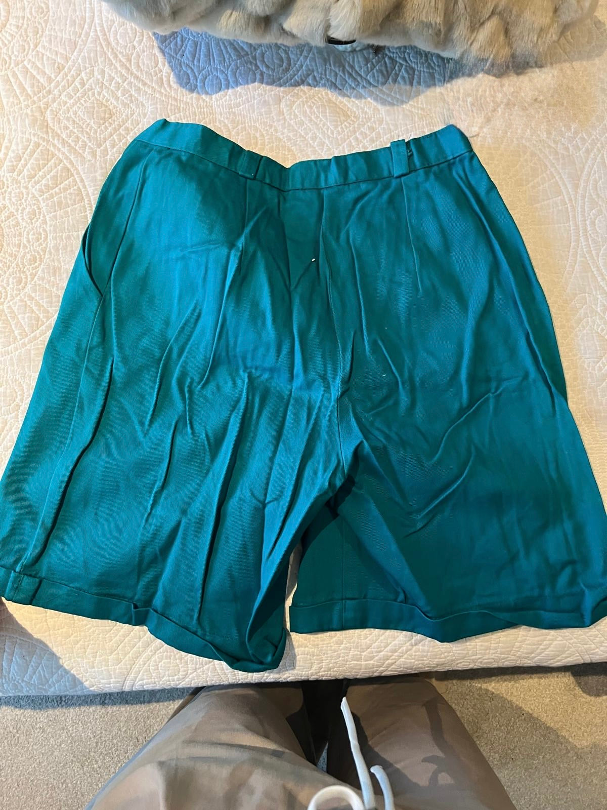 Turquoise high waisted shorts