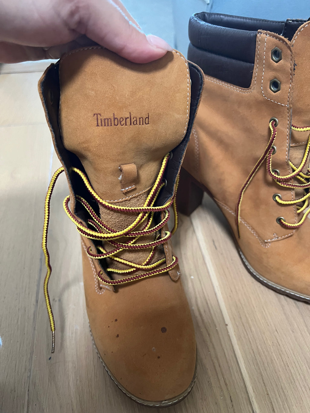 Timberland Tan high heel boots