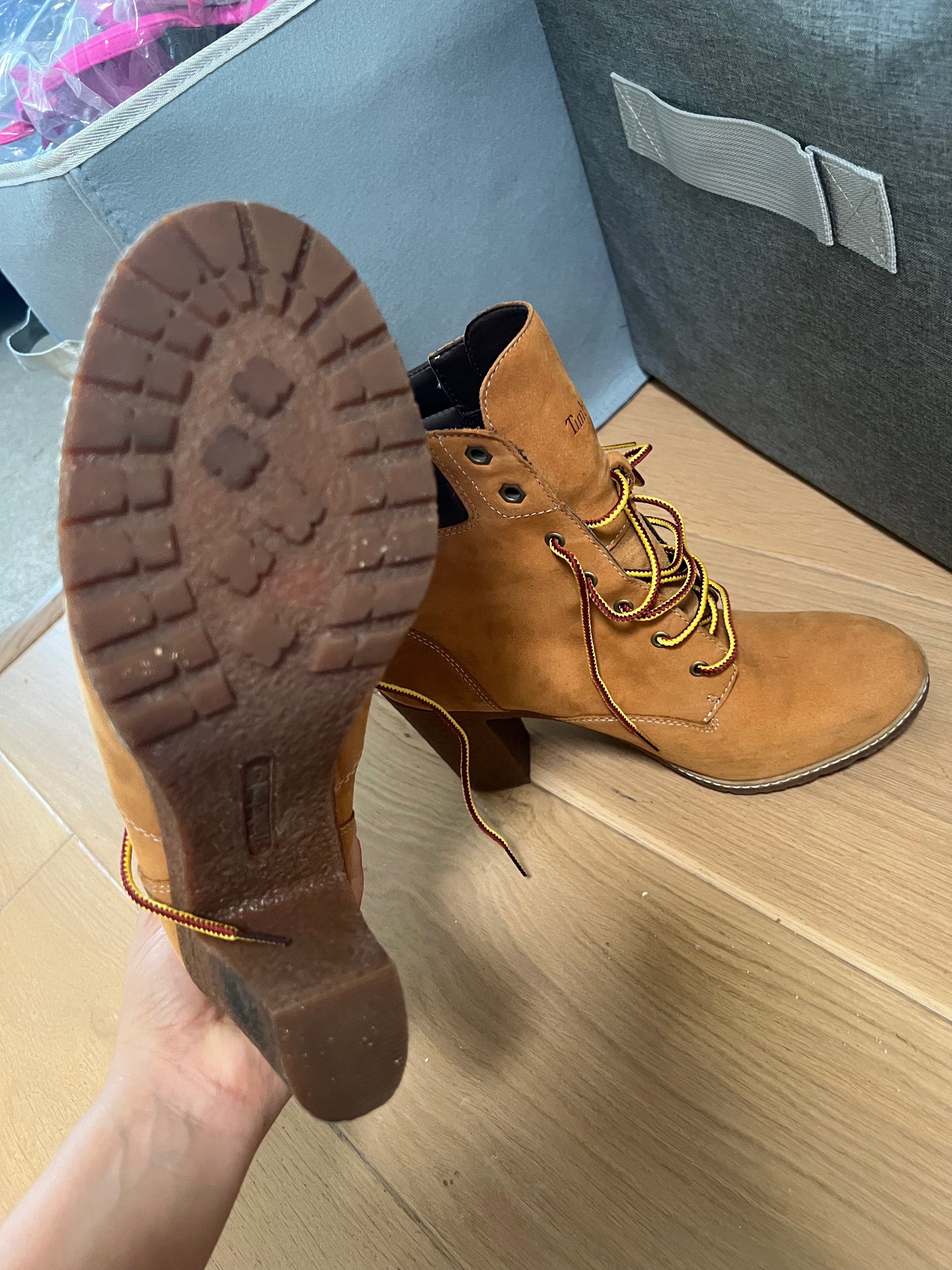 Timberland Tan high heel boots
