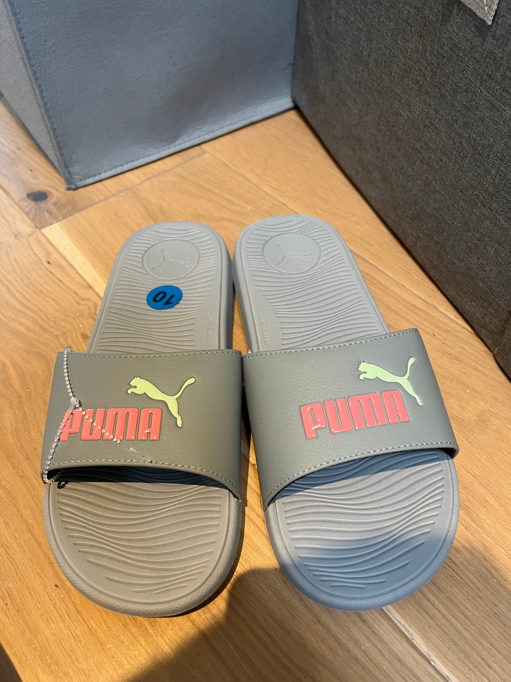 Puma Grey Sliders