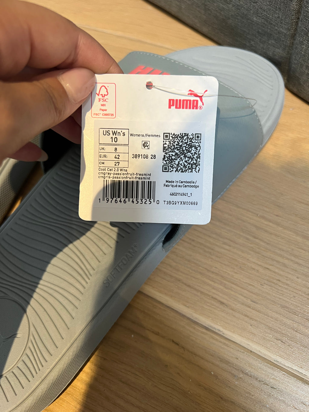 Puma Grey Sliders