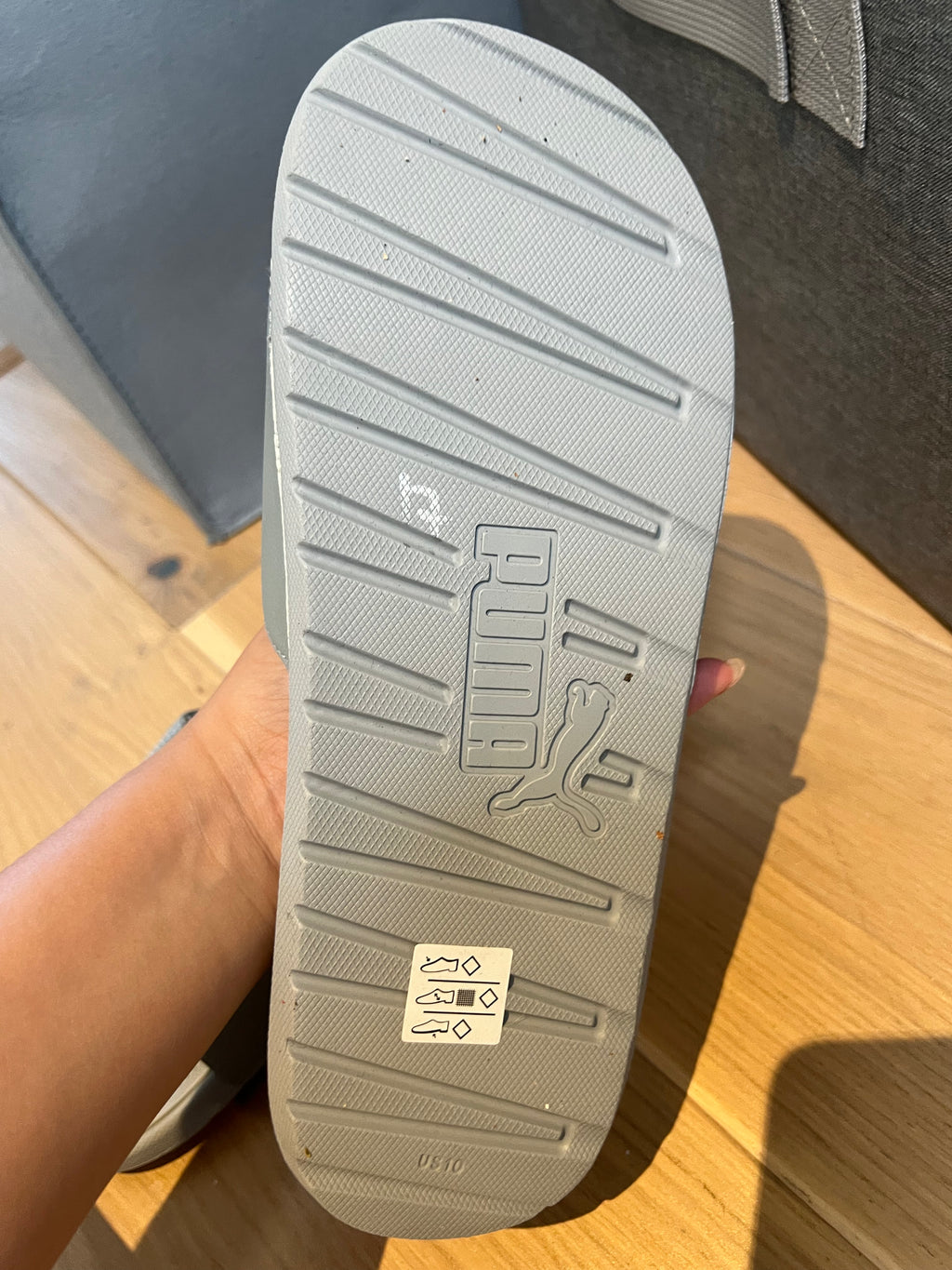 Puma Grey Sliders