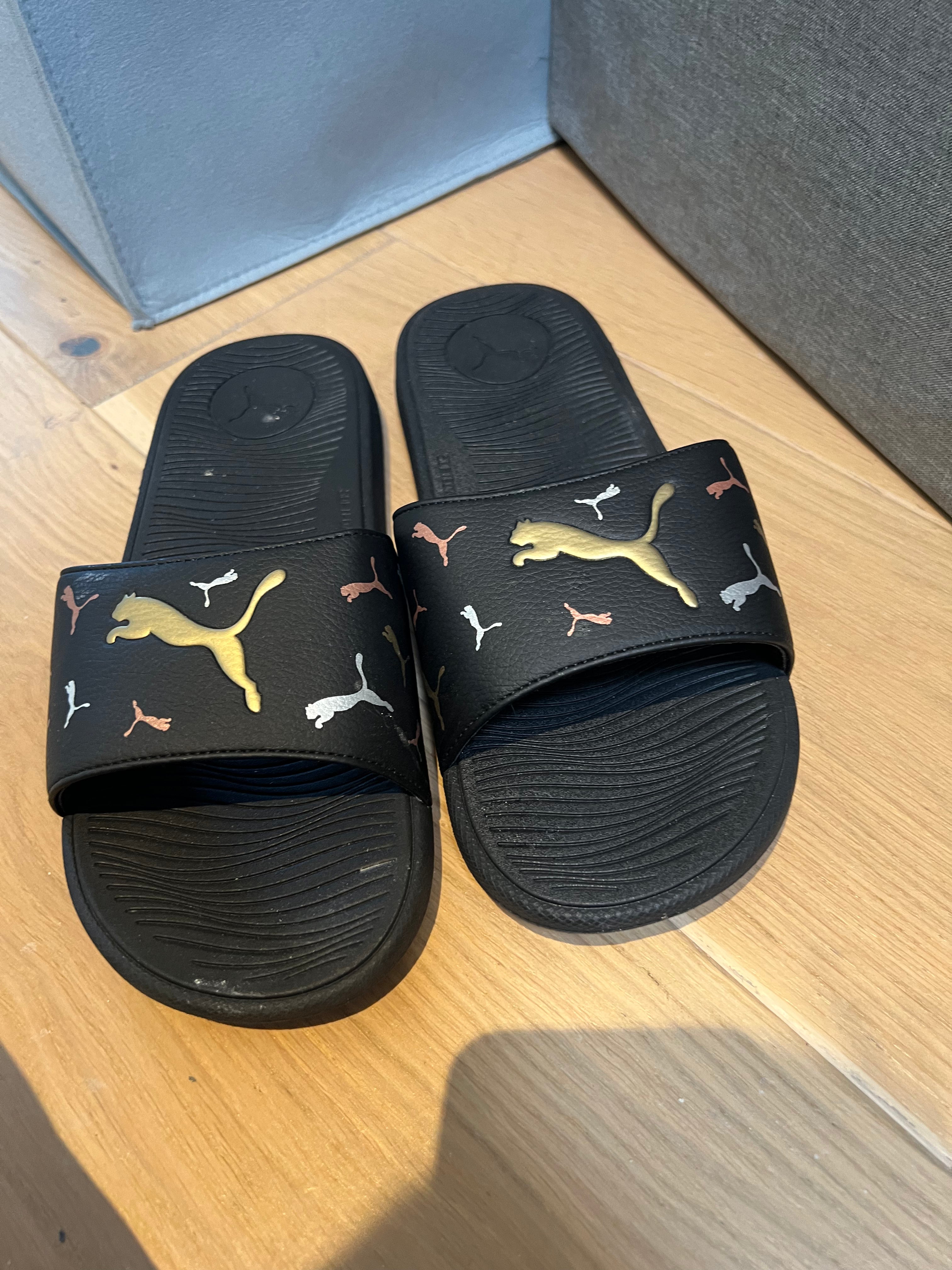 Puma Black Sliders