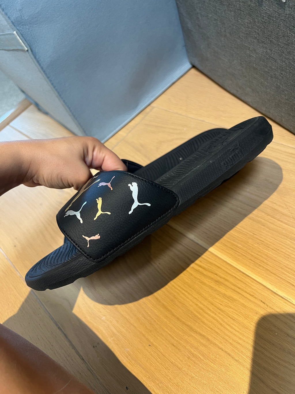 Puma Black Sliders