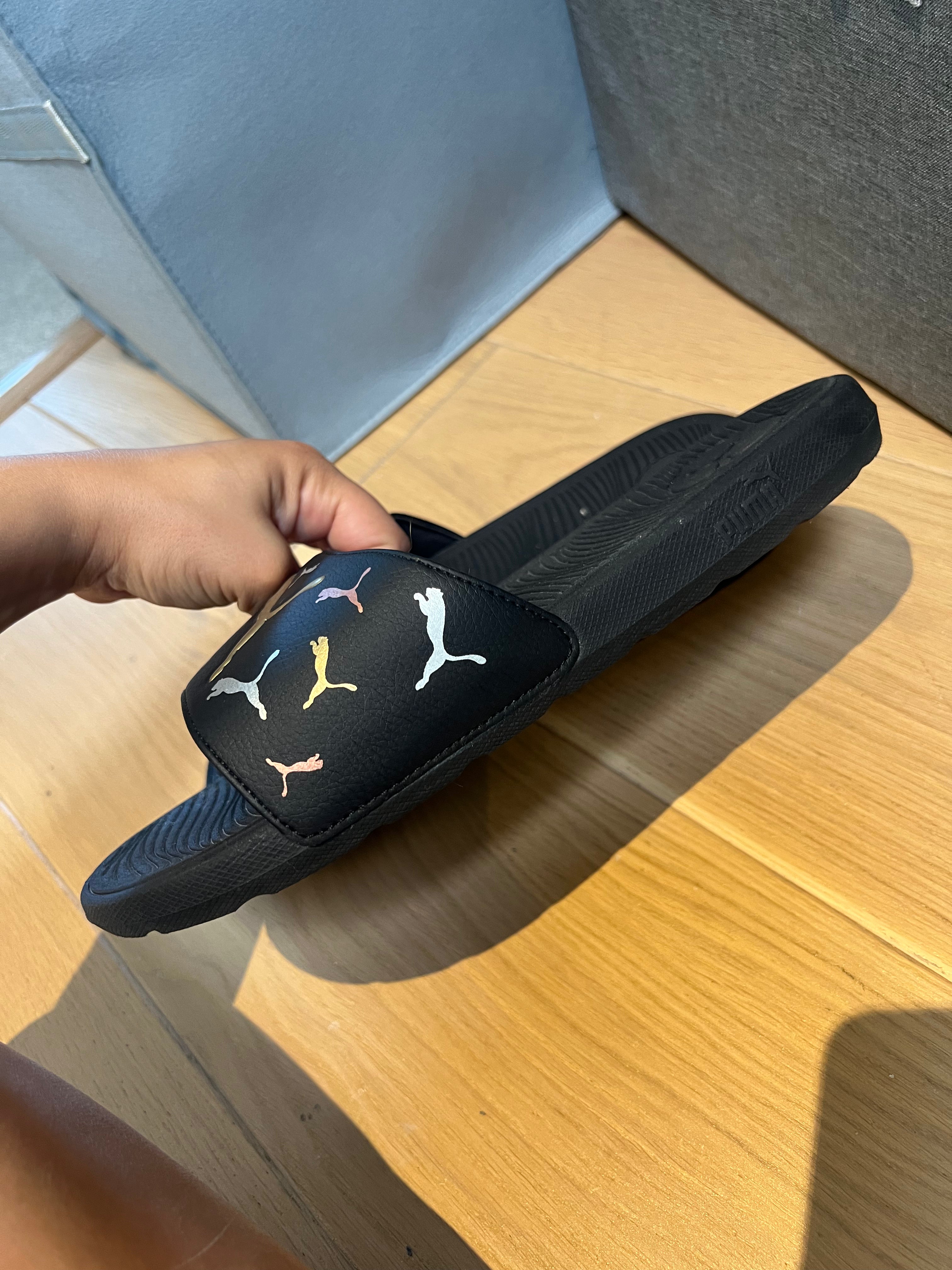 Puma Black Sliders