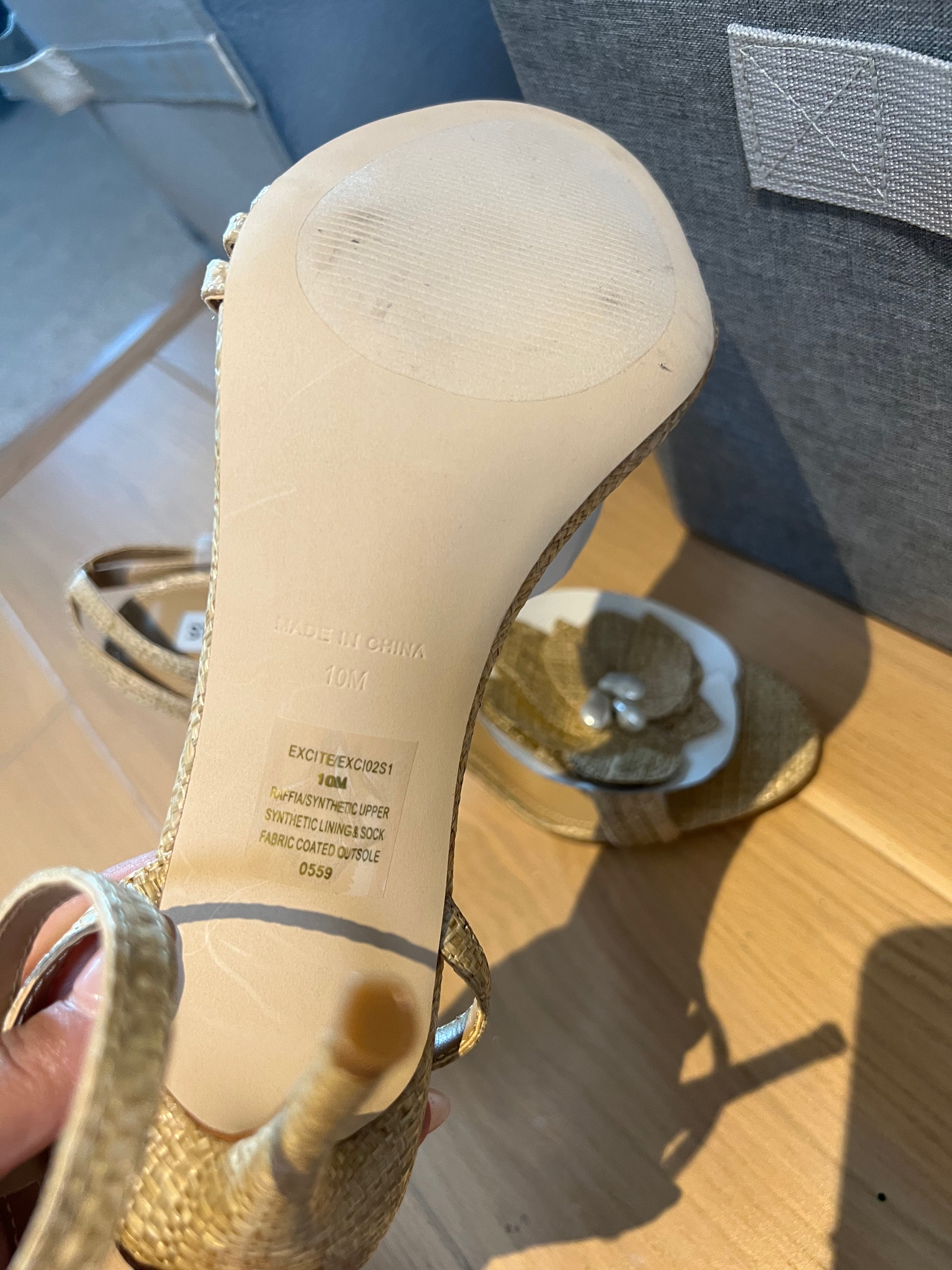 Woven Steve Madden open toe heels
