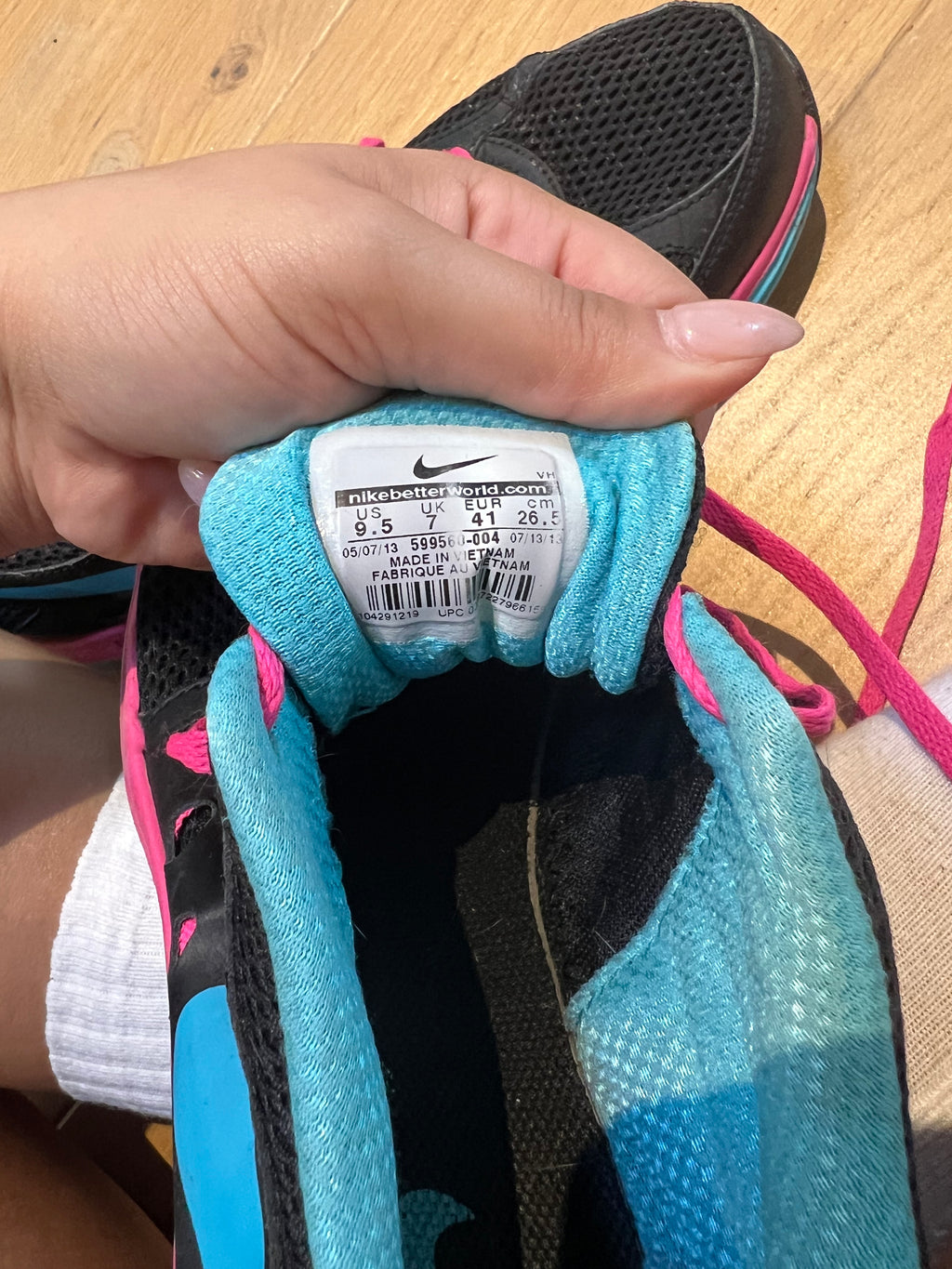 Black/Blue/Pink Nike Trainers, Dual Fusion