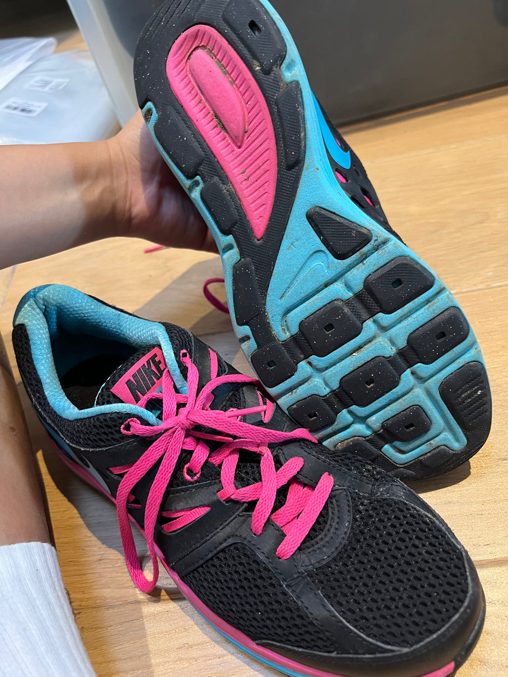 Black/Blue/Pink Nike Trainers, Dual Fusion