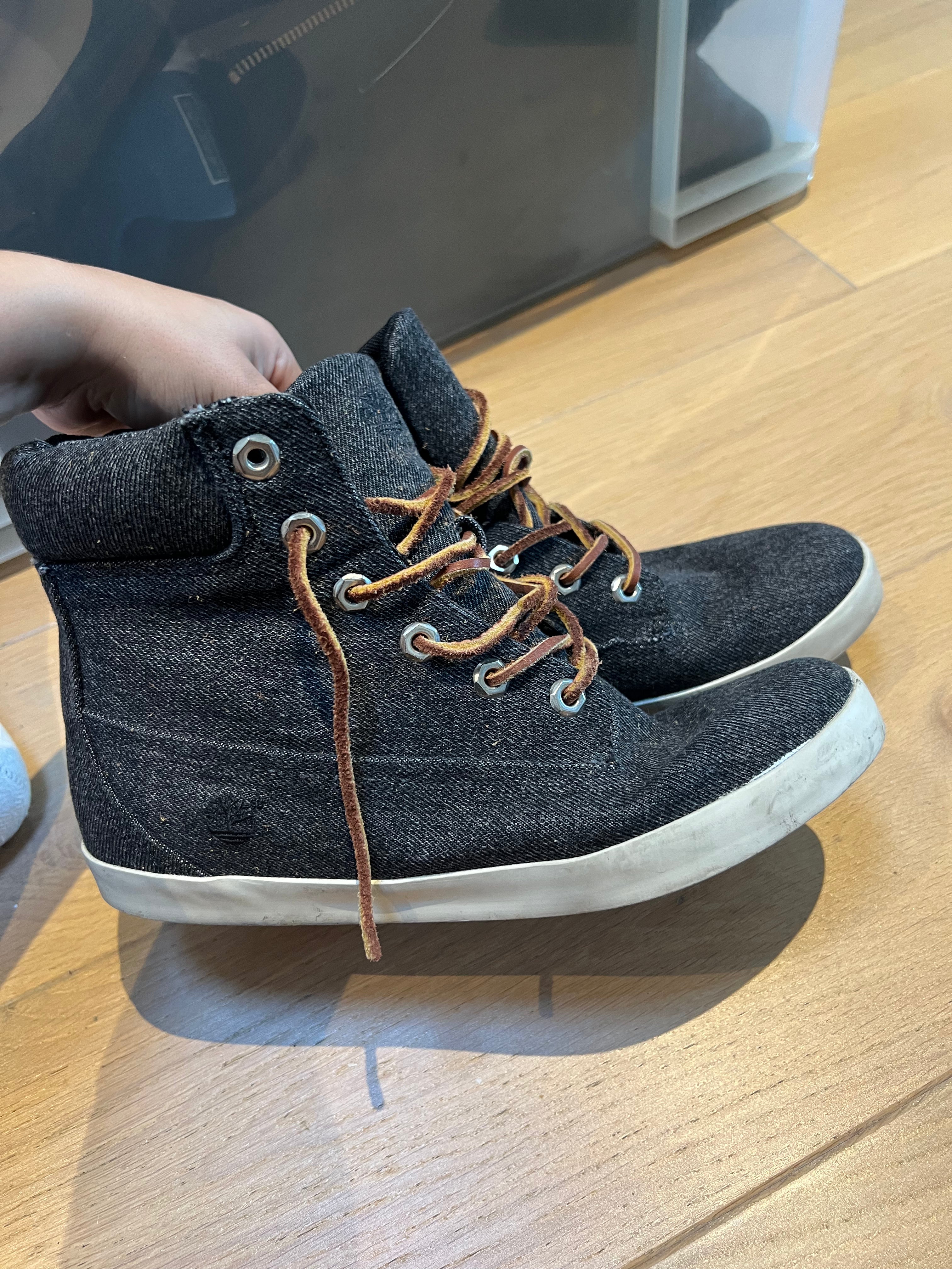 Grey denim Timberland Trainers