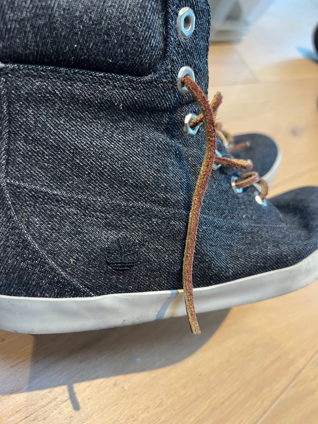 Grey denim Timberland Trainers