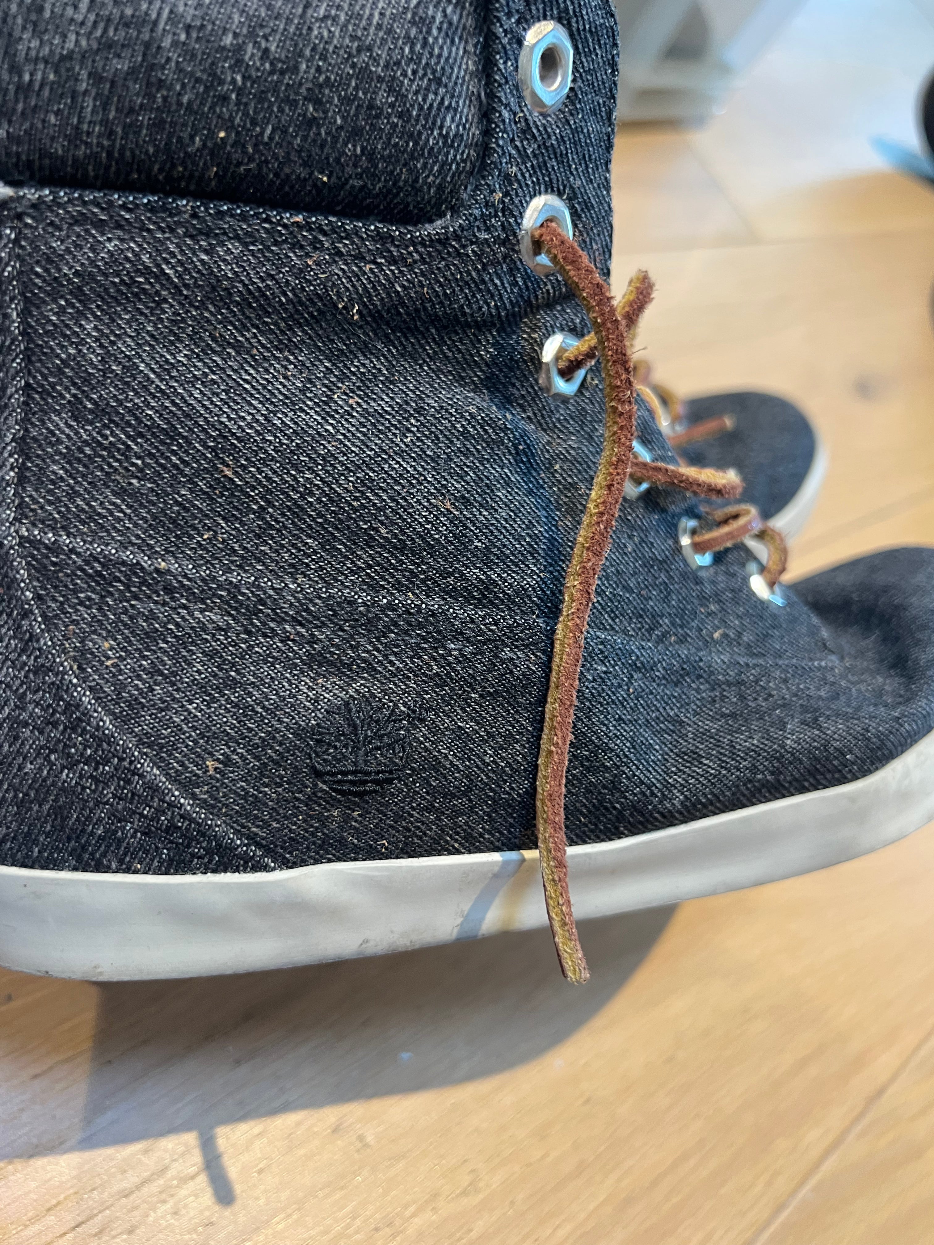 Grey denim Timberland Trainers