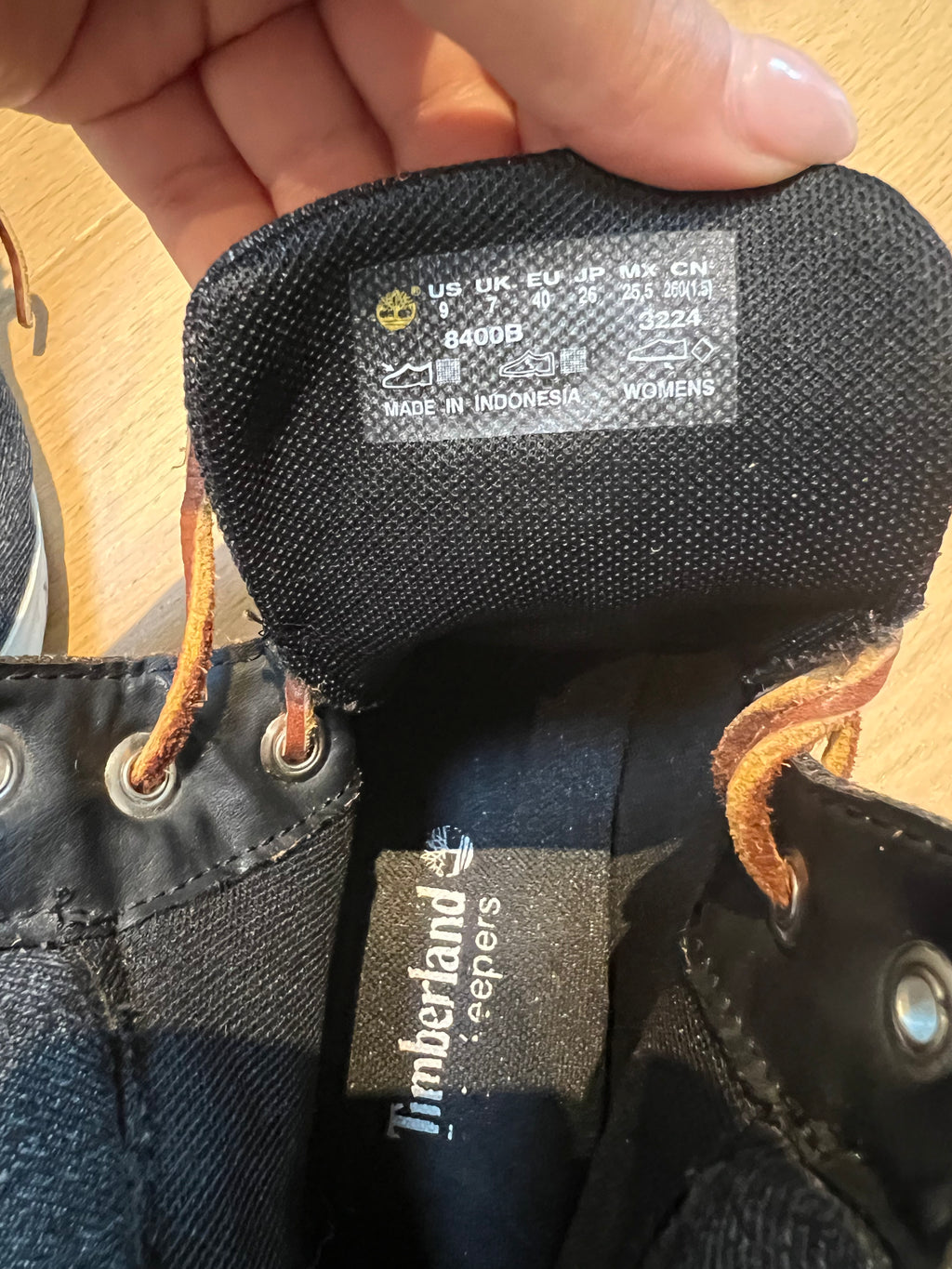 Grey denim Timberland Trainers