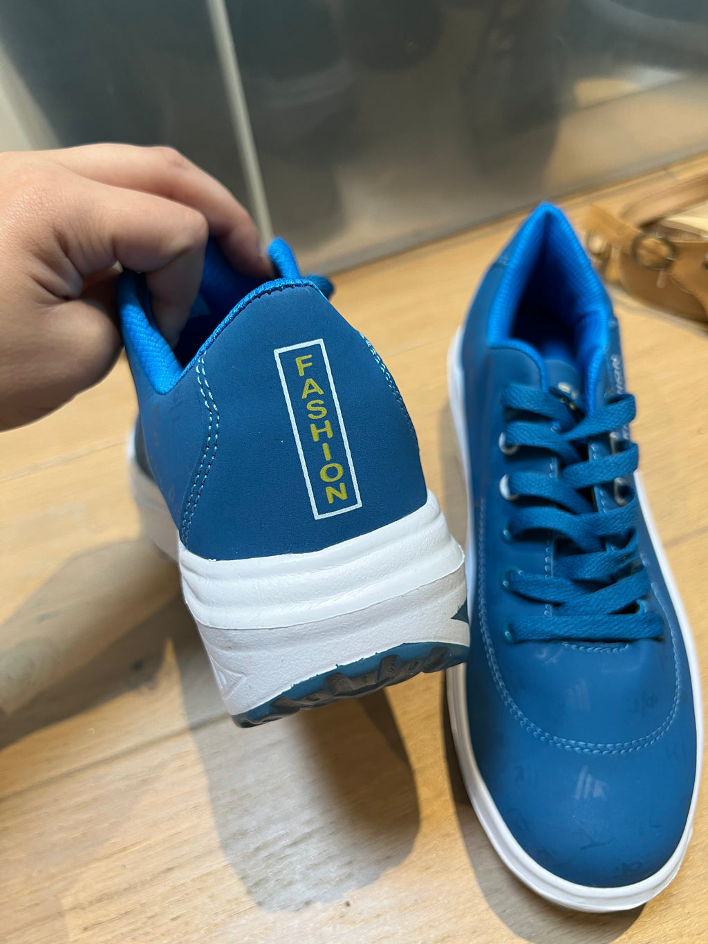 Blue/White Trainers