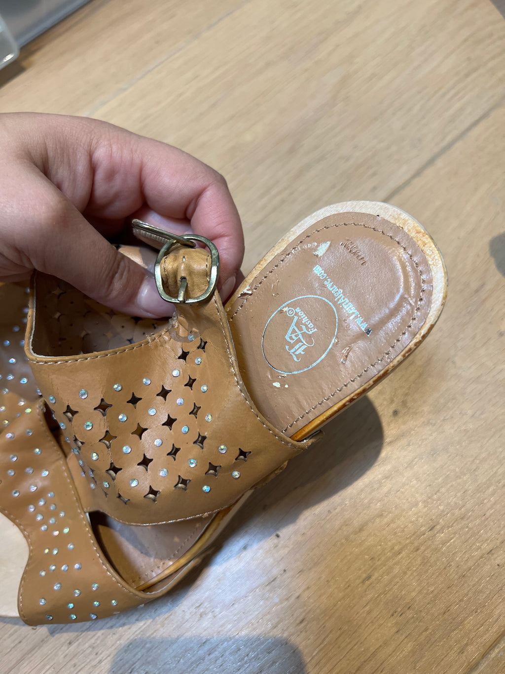 Brown, wooden heels