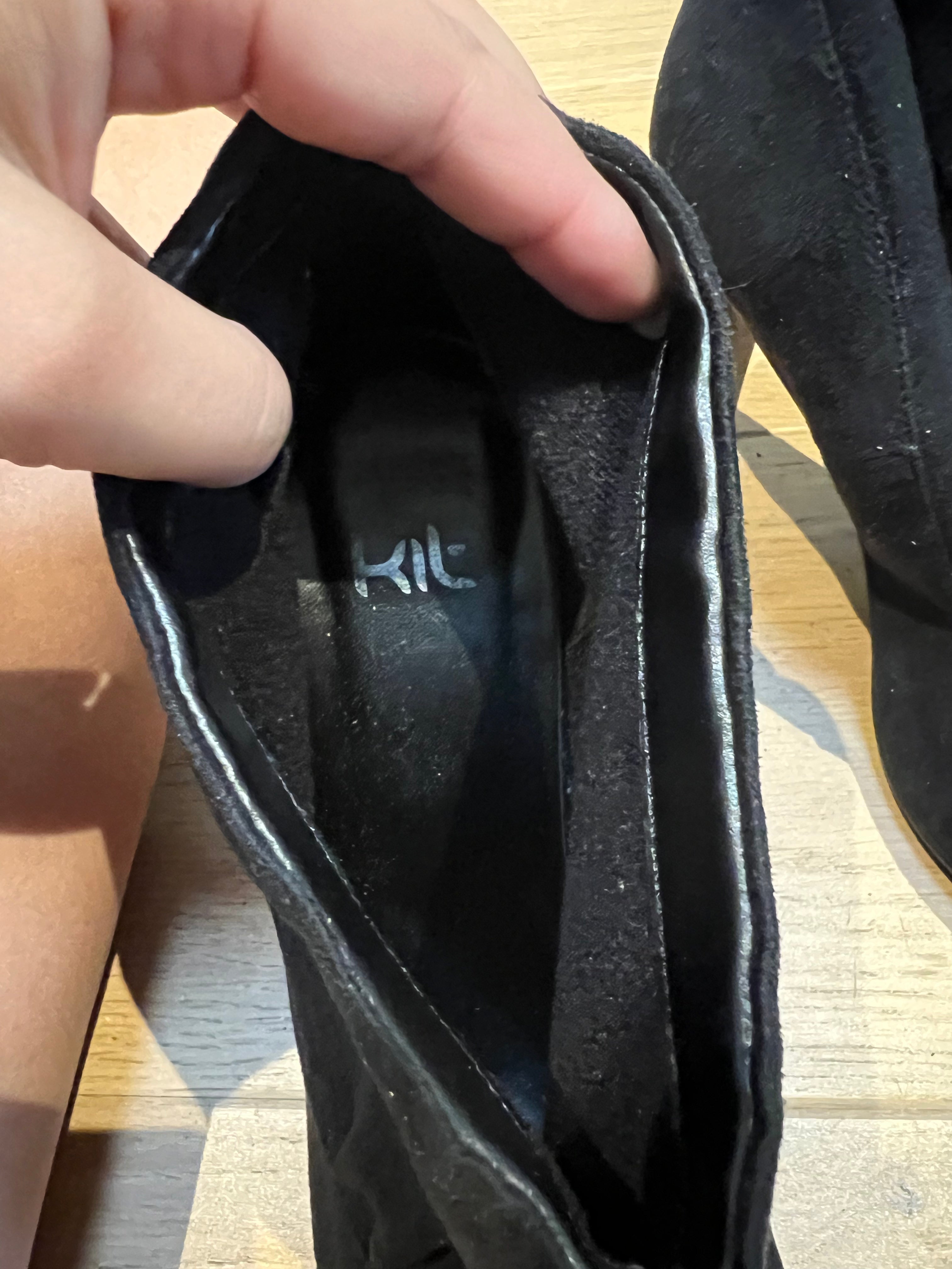 Black Suedette heels