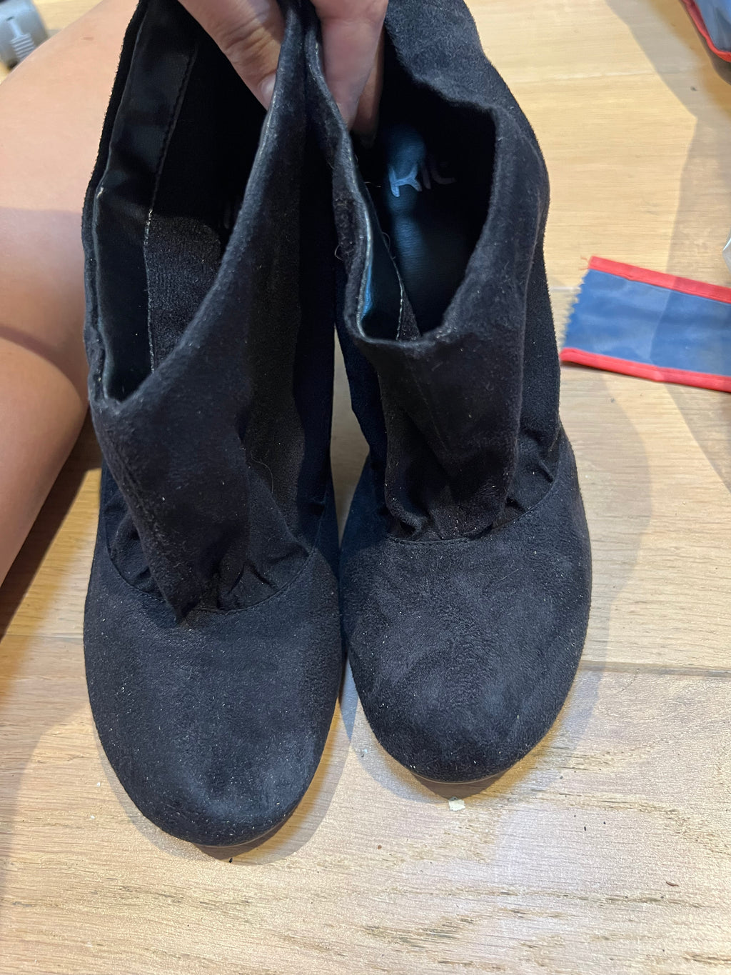 Black Suedette heels