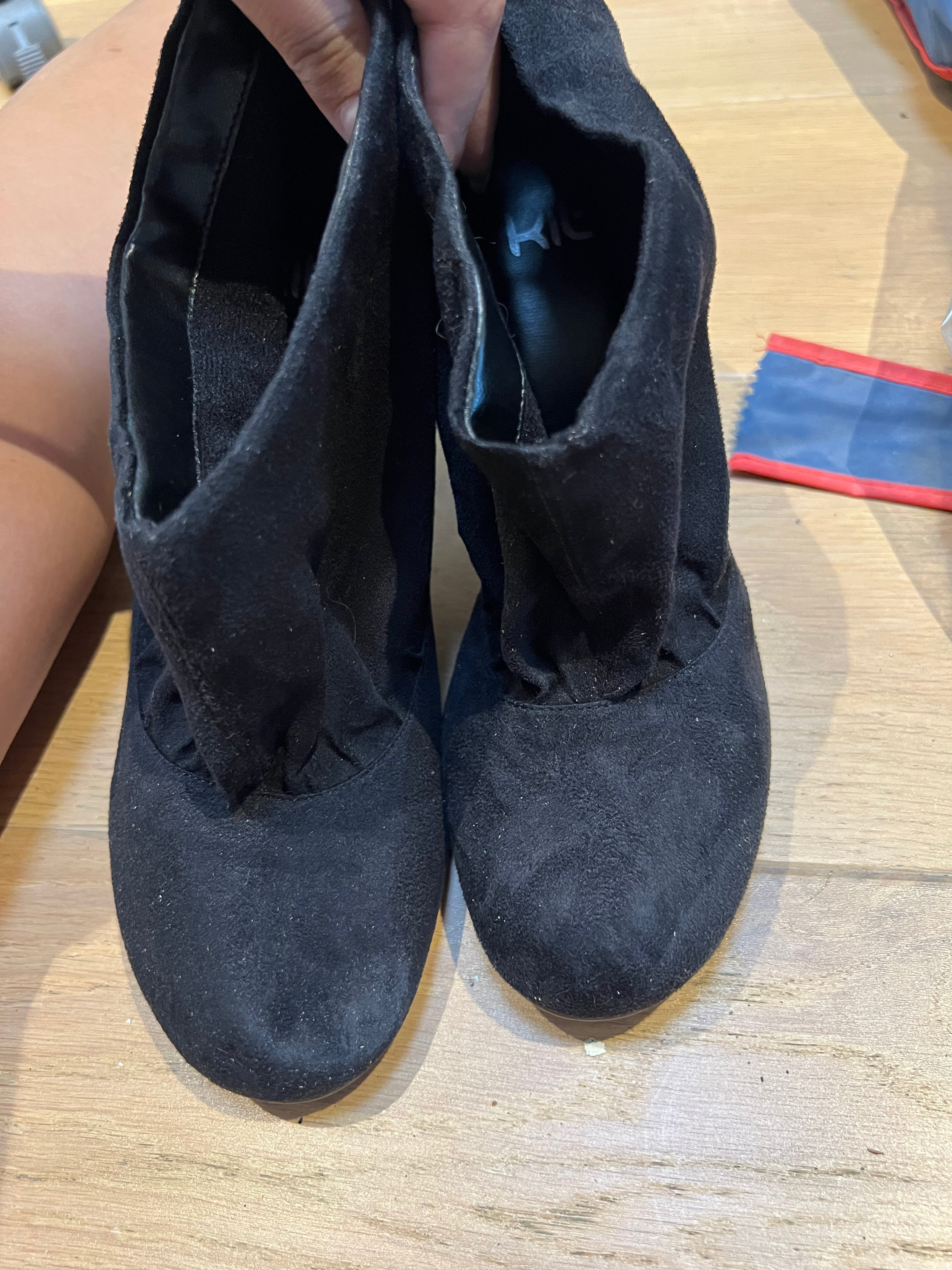 Black Suedette heels