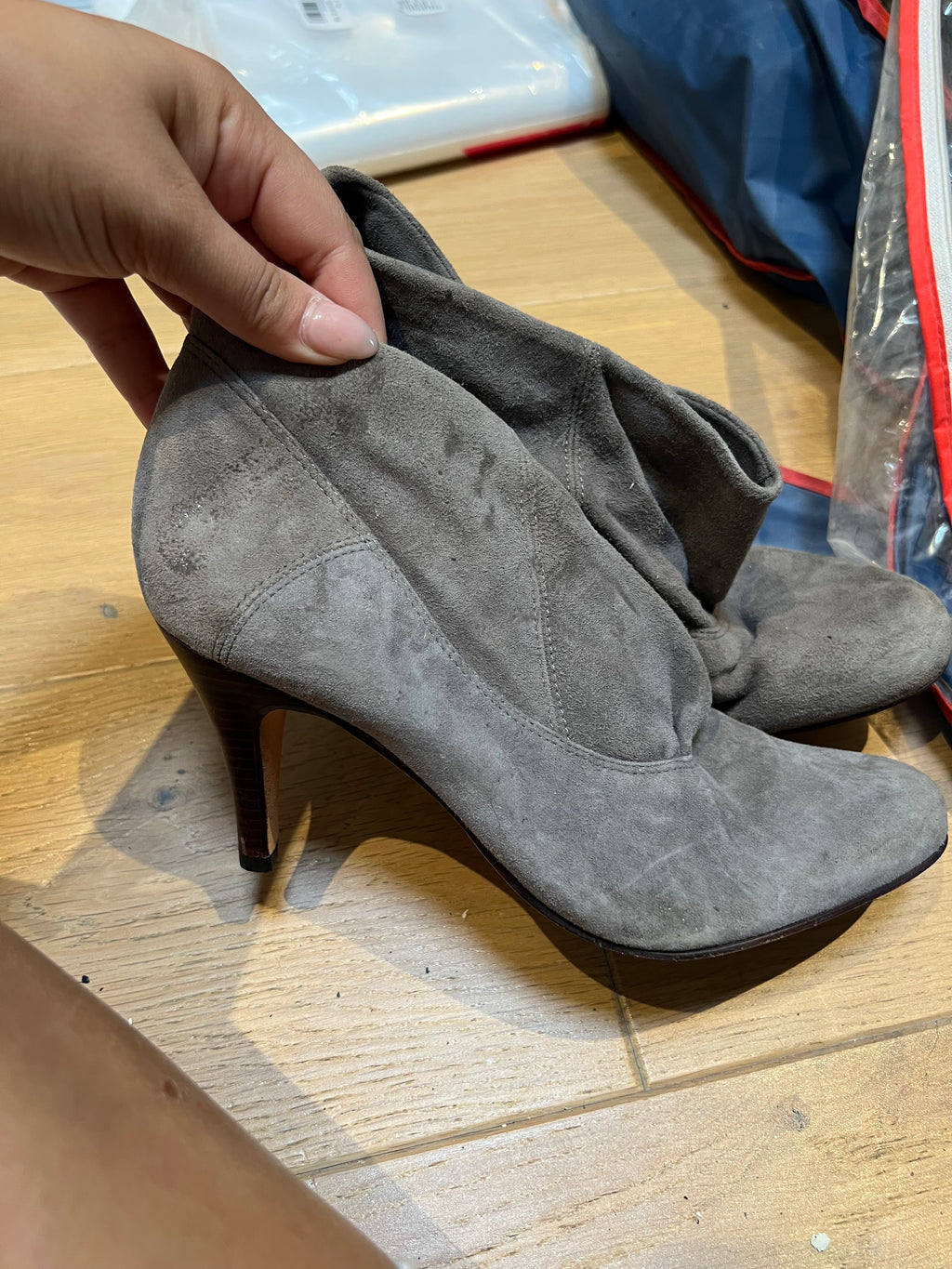 Aldo Grey Suedette Heels