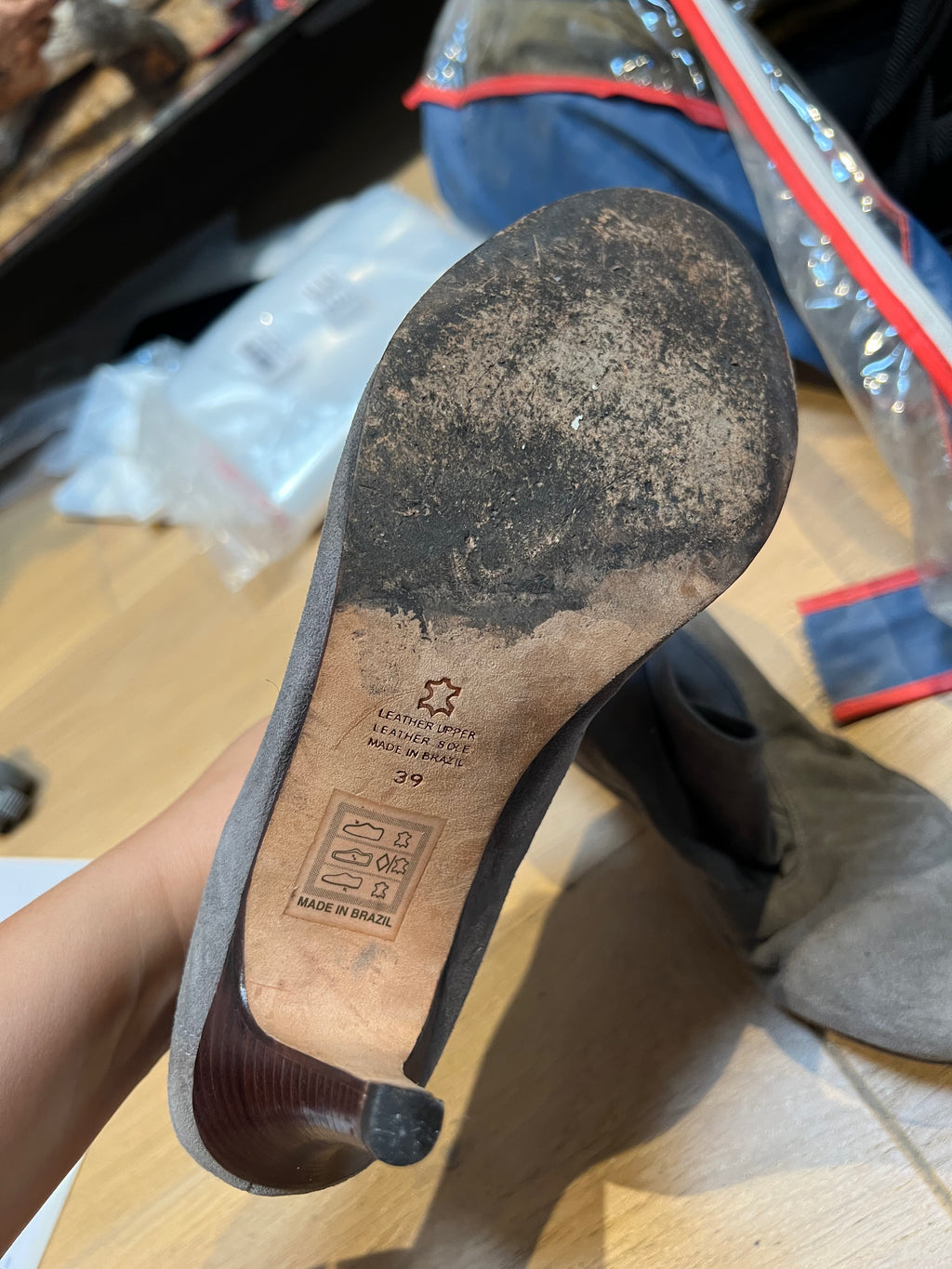 Aldo Grey Suedette Heels