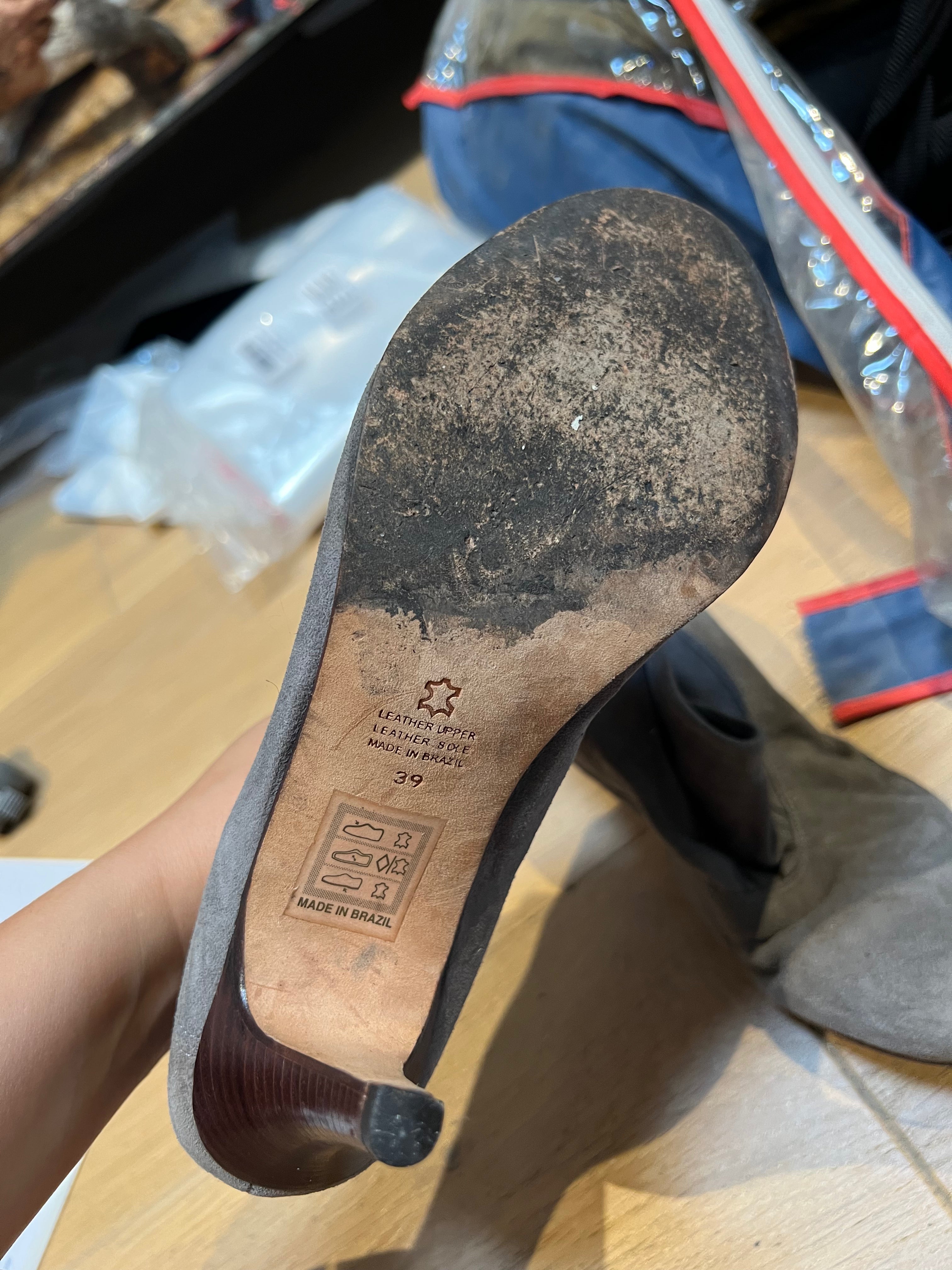 Aldo Grey Suedette Heels