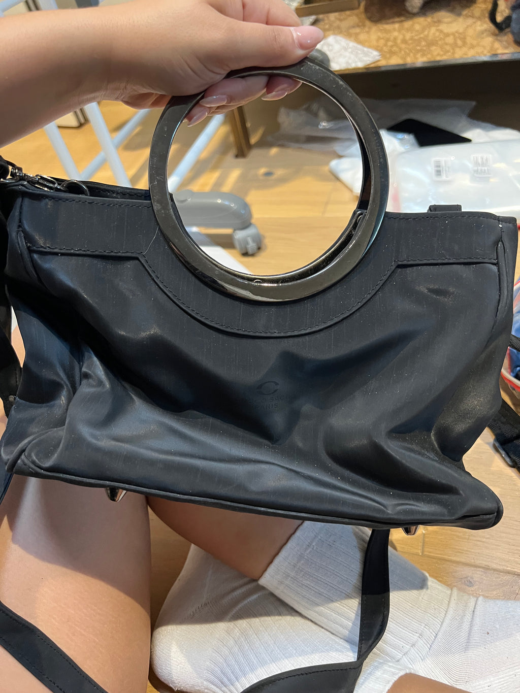 Small black handbag