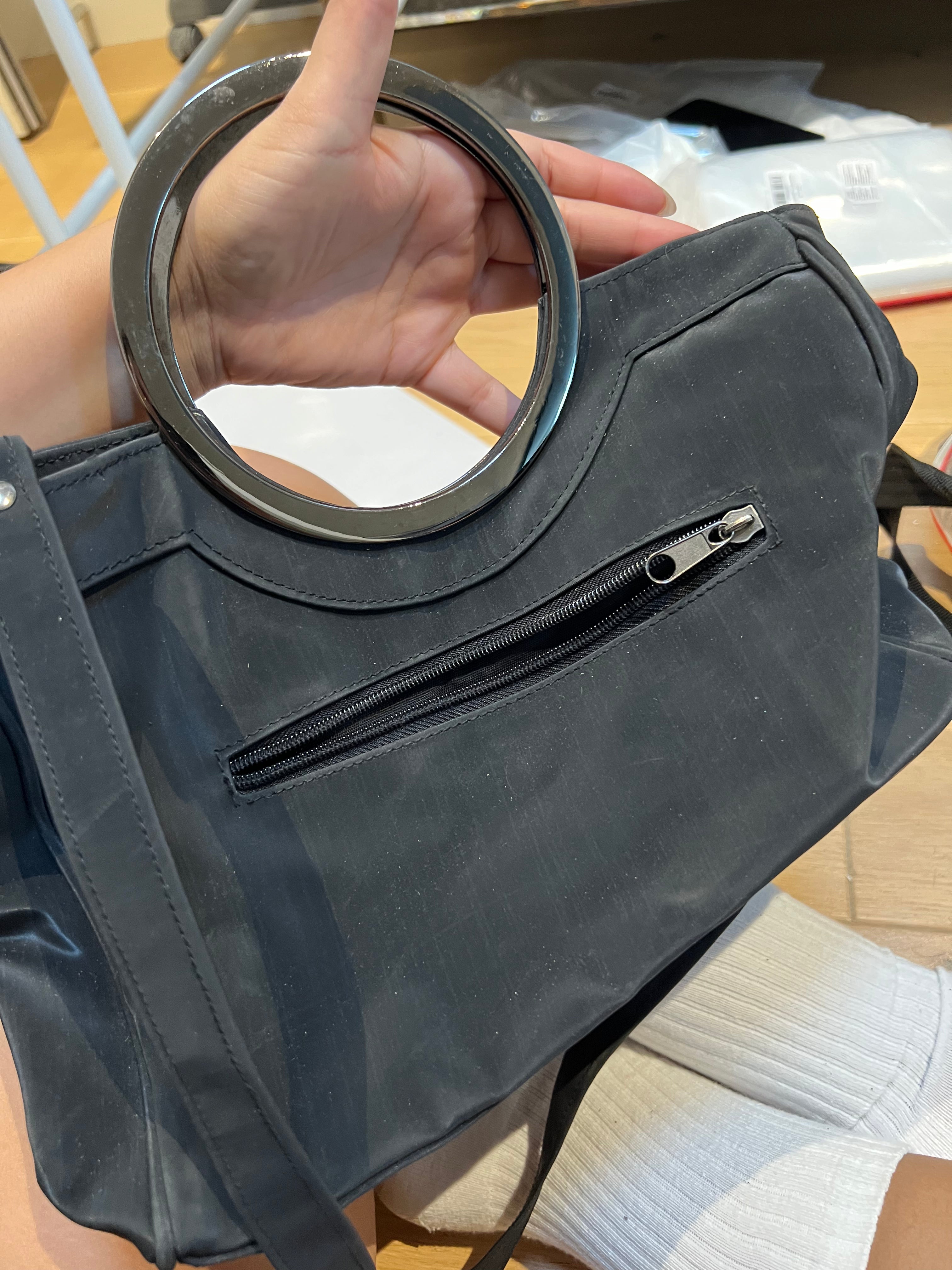 Small black handbag