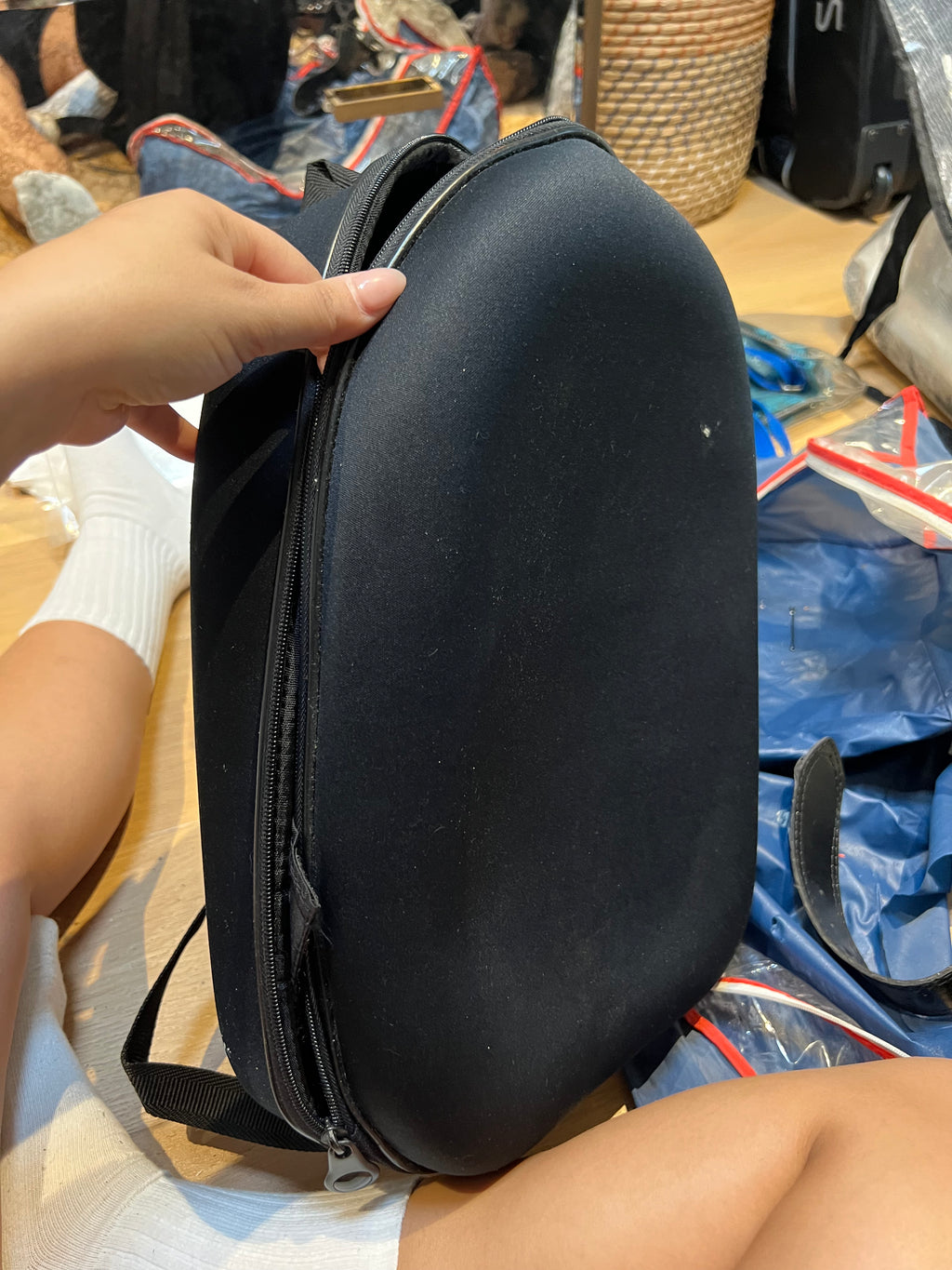 Large black hardshell case bag
