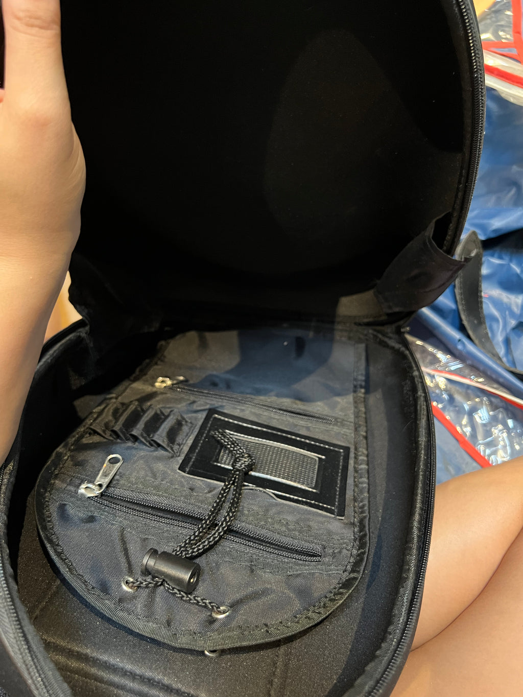 Large black hardshell case bag