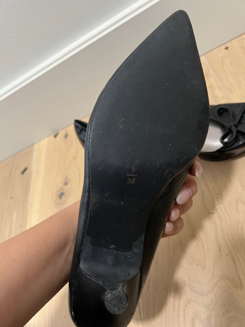 Black kitten heels / Wide fit / pointy toe