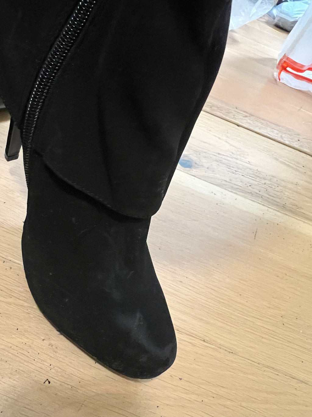 Knee high heel boots / Suedette