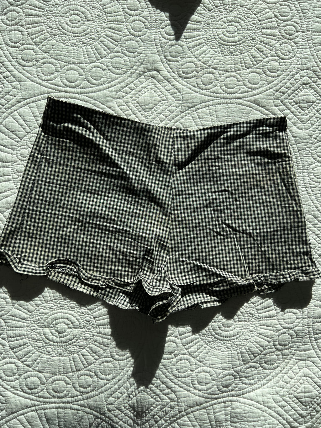 Checkered mini short
