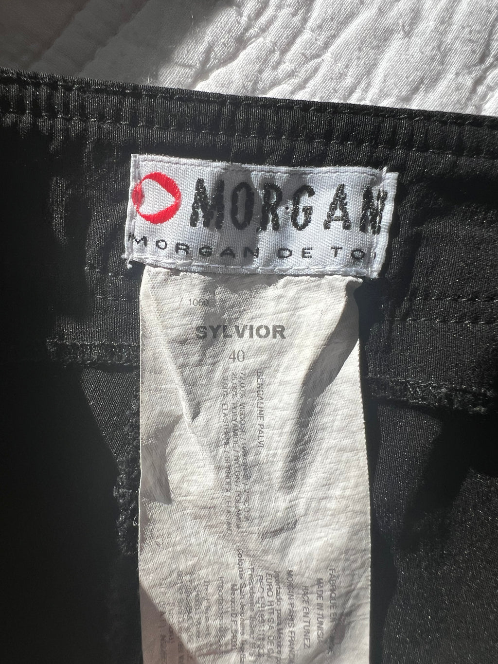 Black material shorts