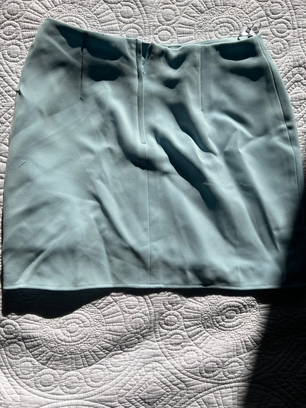 Baby blue mini skirt