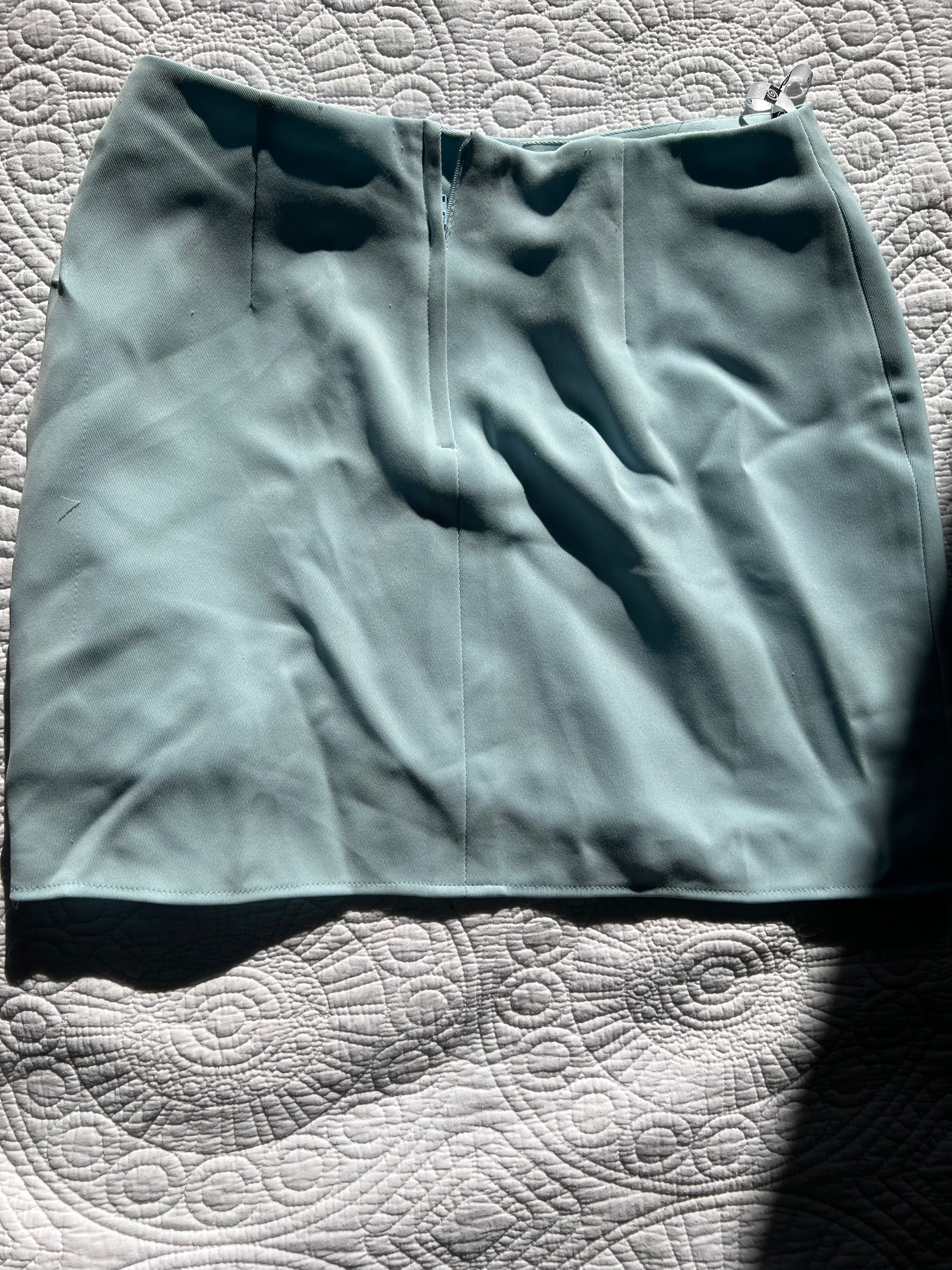 Baby blue mini skirt