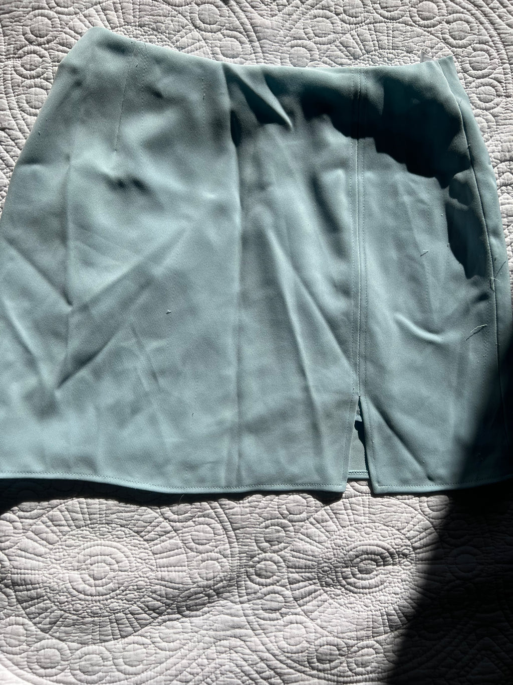 Baby blue mini skirt