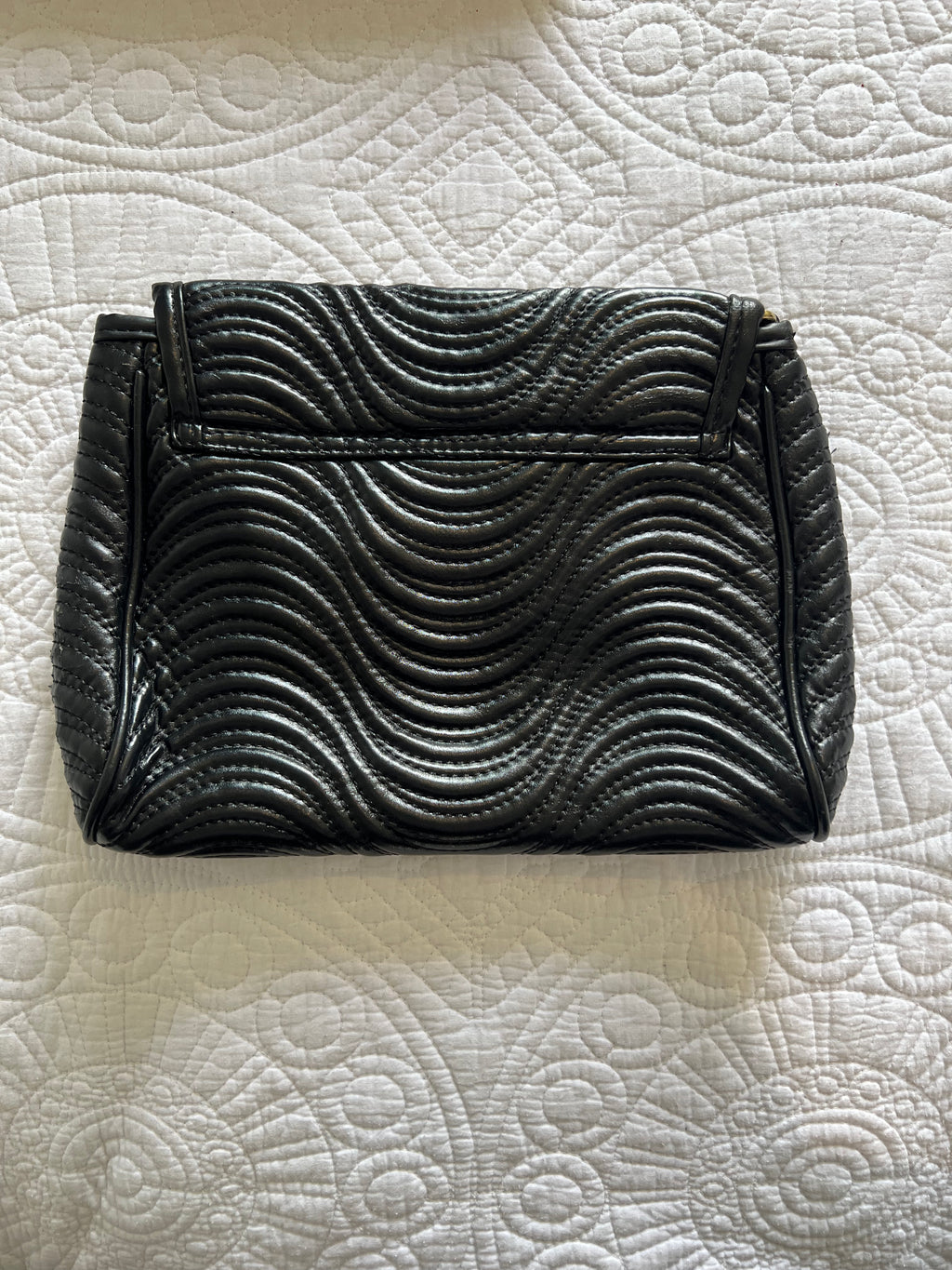 Black textured Versace bag
