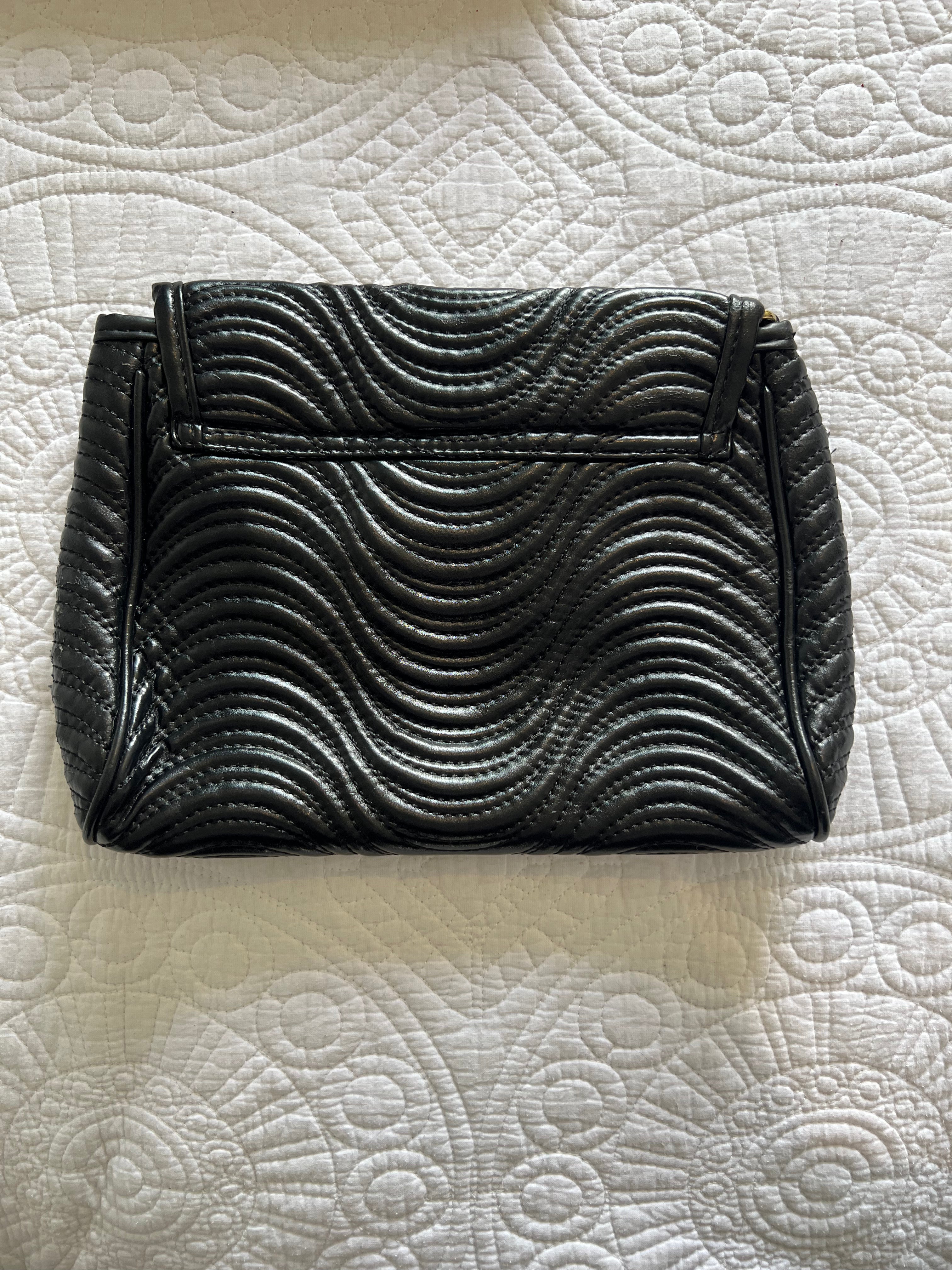 Black textured Versace bag