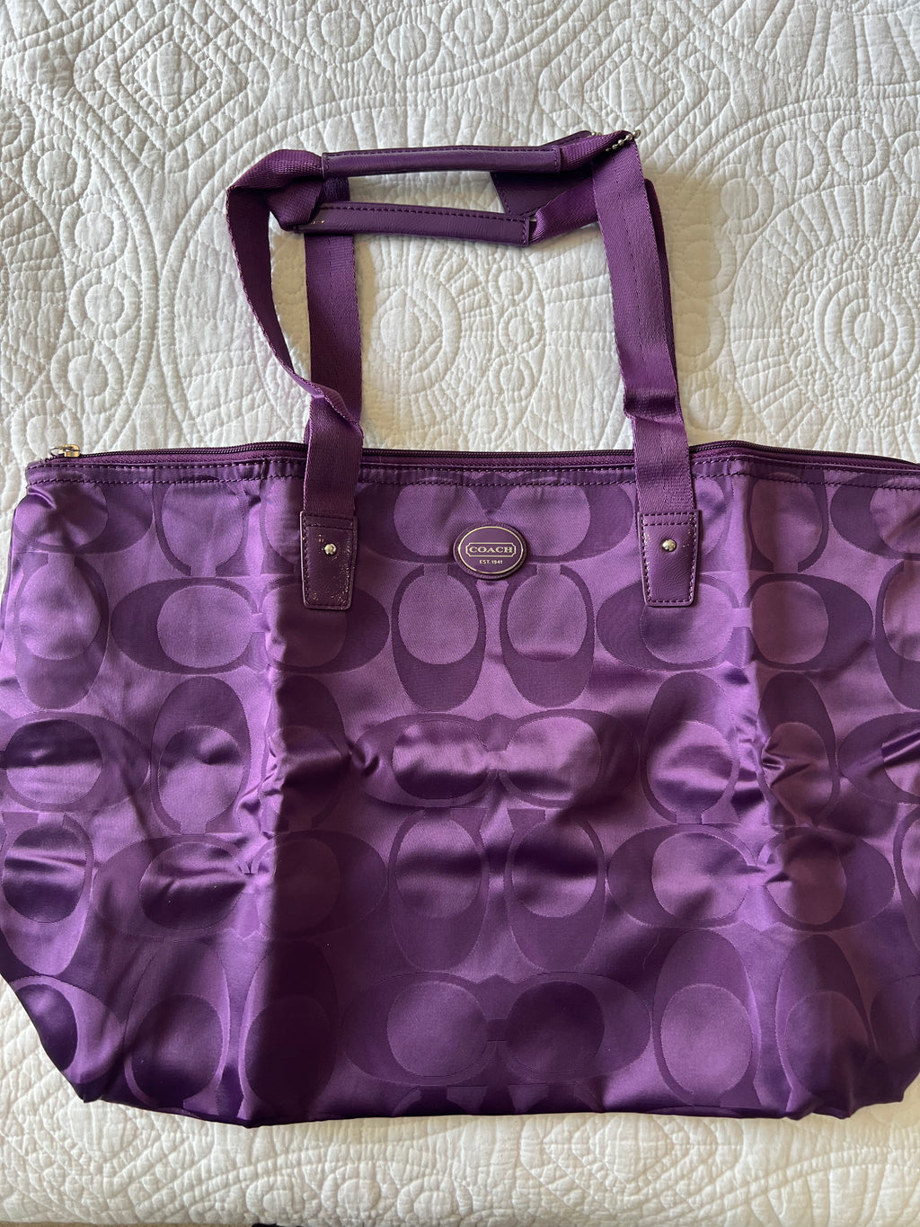 Purple Coach bag