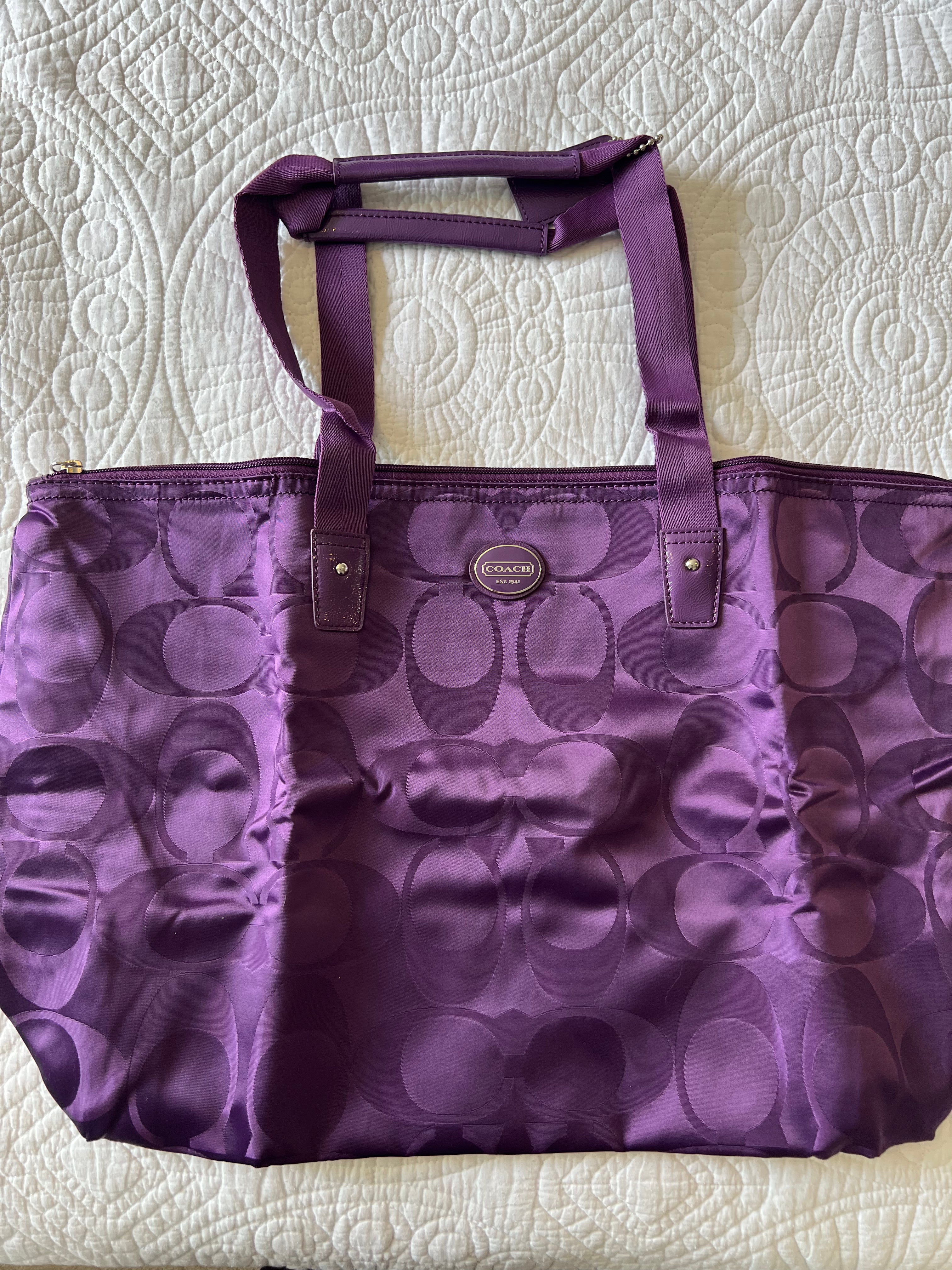 Purple Coach bag