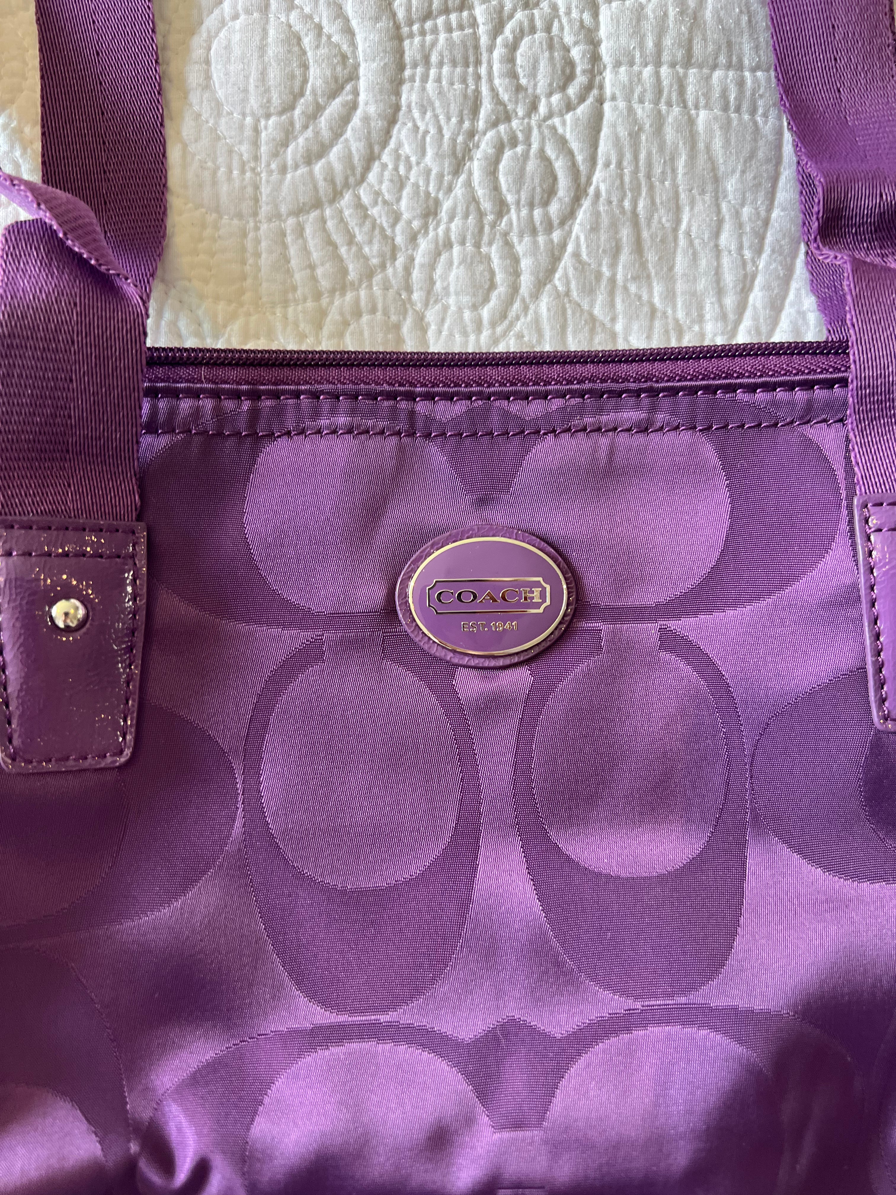Purple Coach bag
