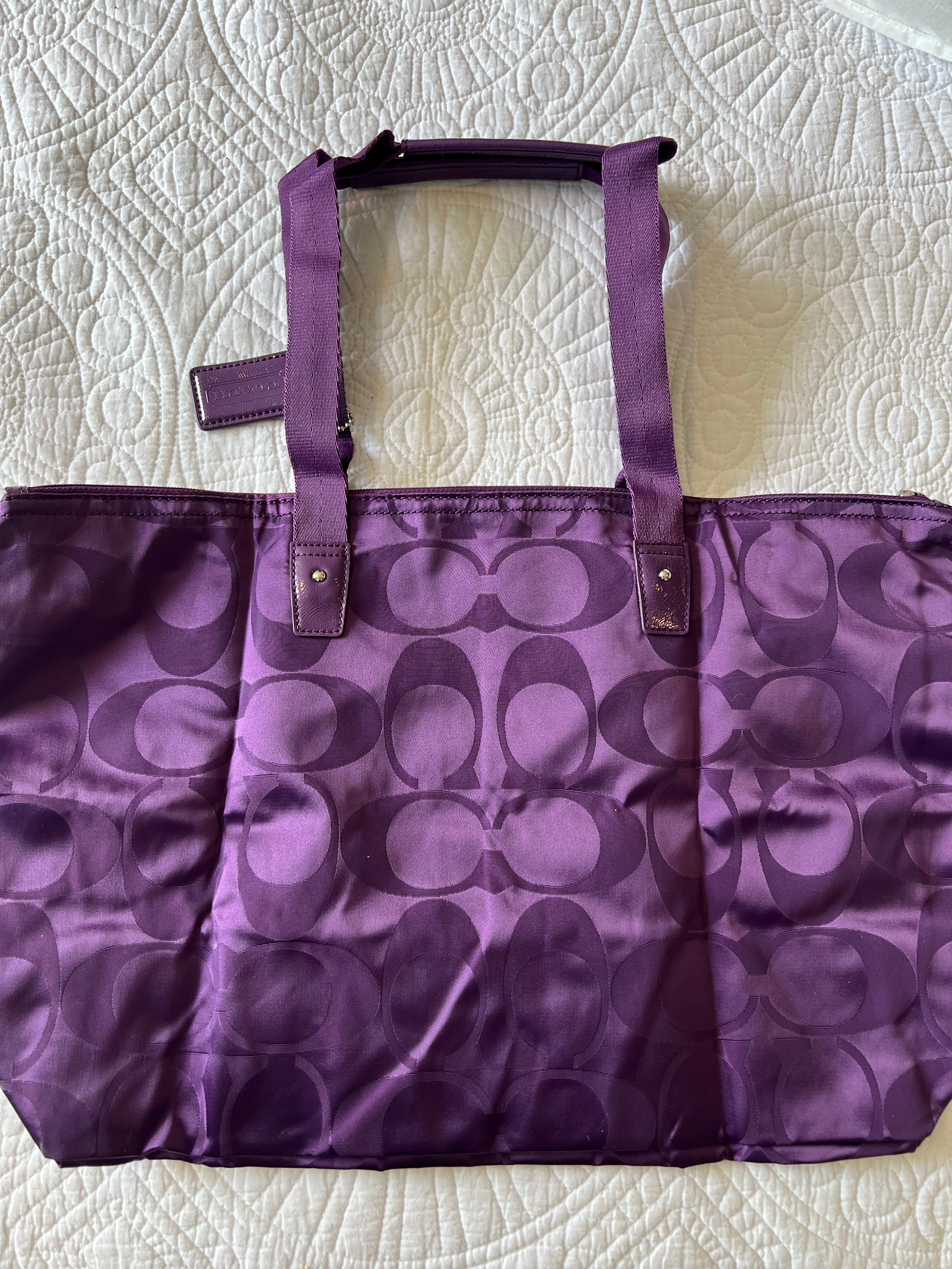 Purple Coach bag