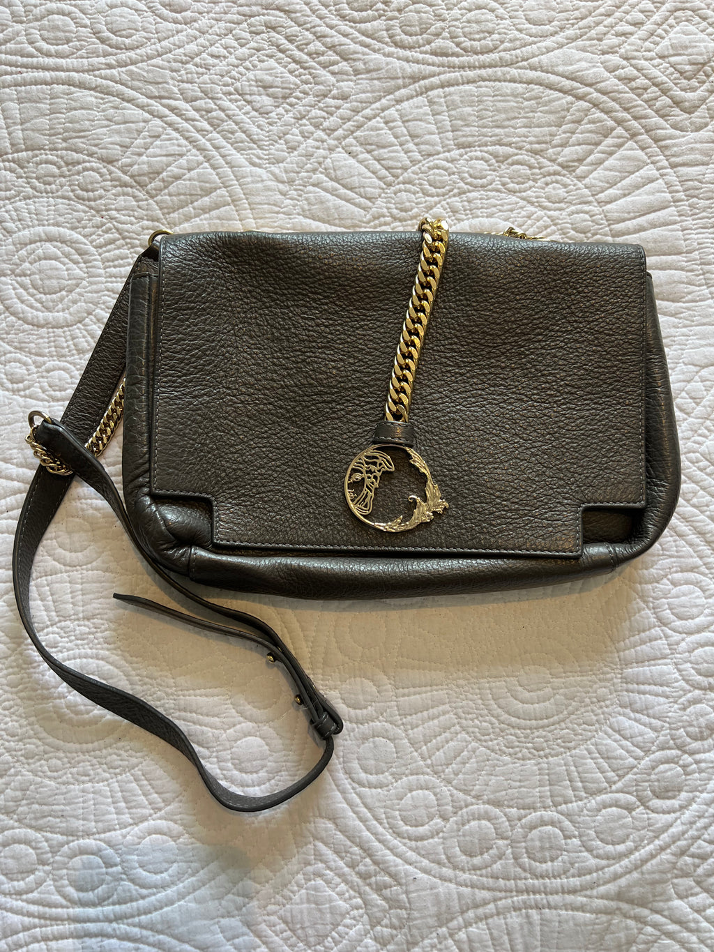 Grey / Brown Versace bag