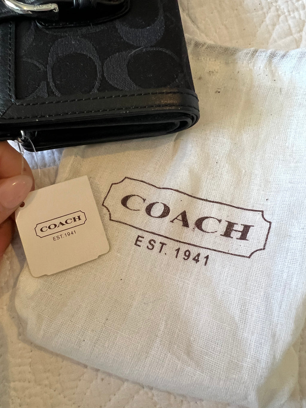 Coach black purse (With Coach dust bag)