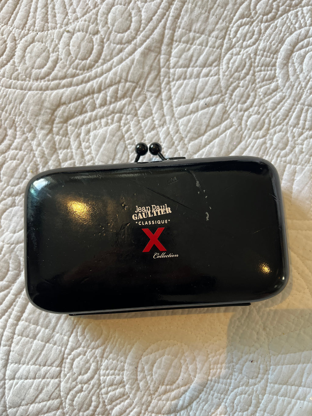 Jean Paul Gaultier black clutch purse