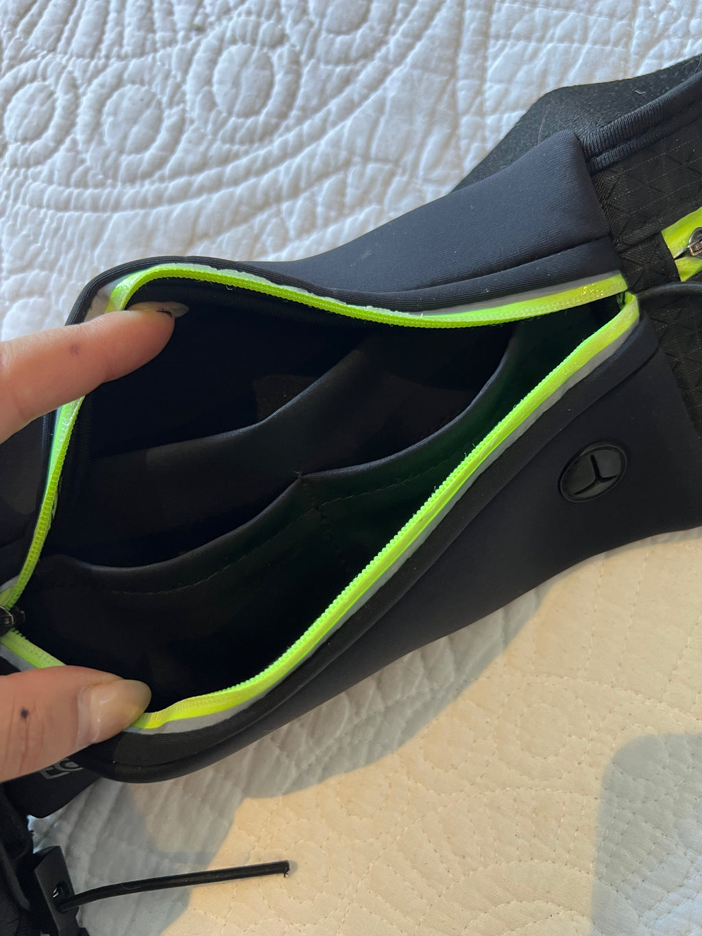 Waist black running bag