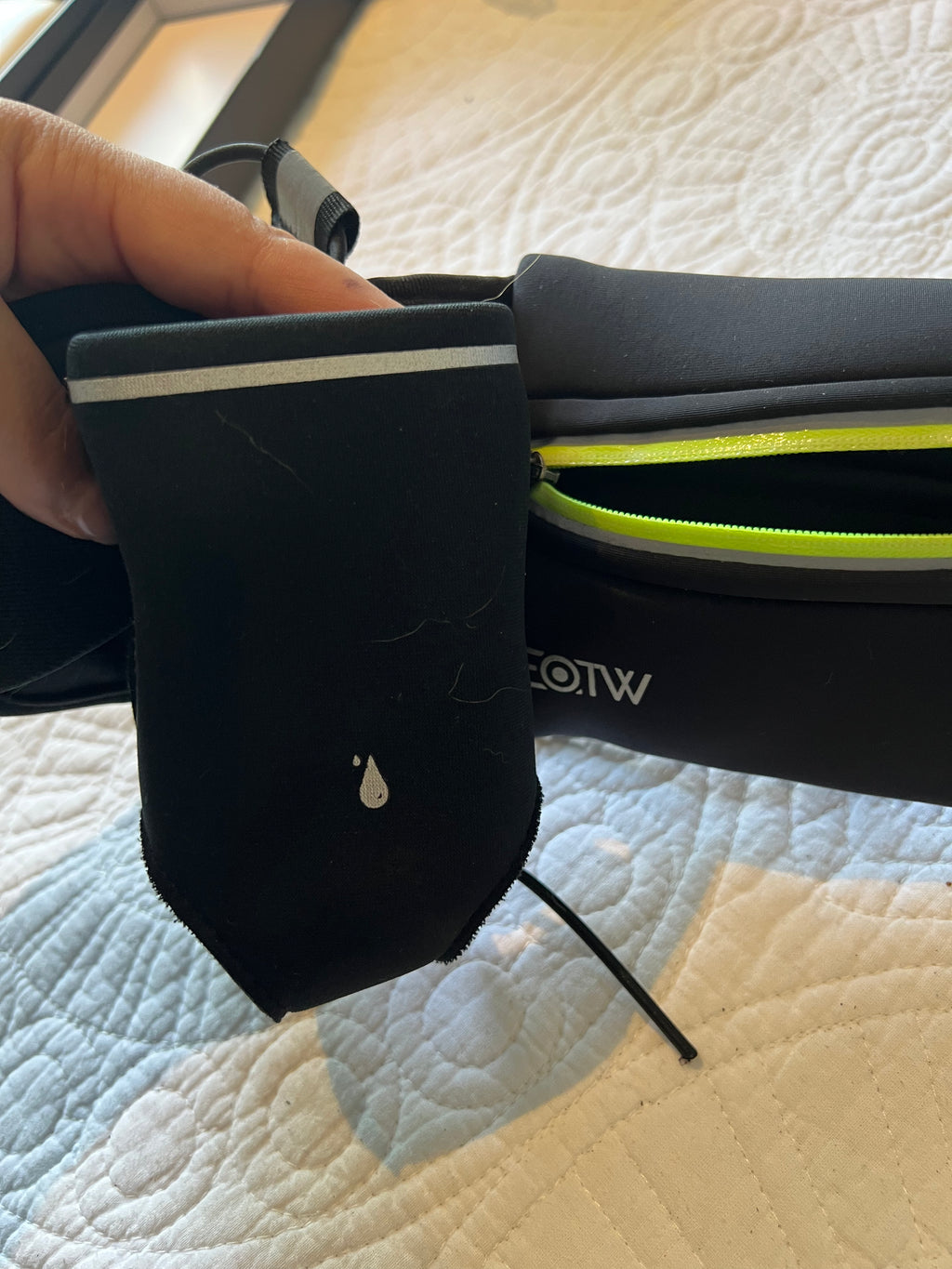 Waist black running bag