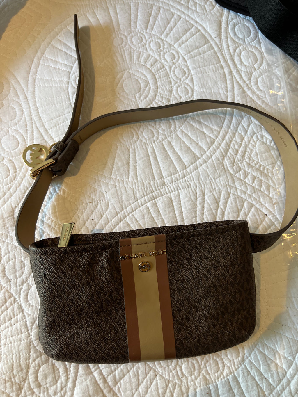 Michael Kors Grey bag Brown leather style small strap bag