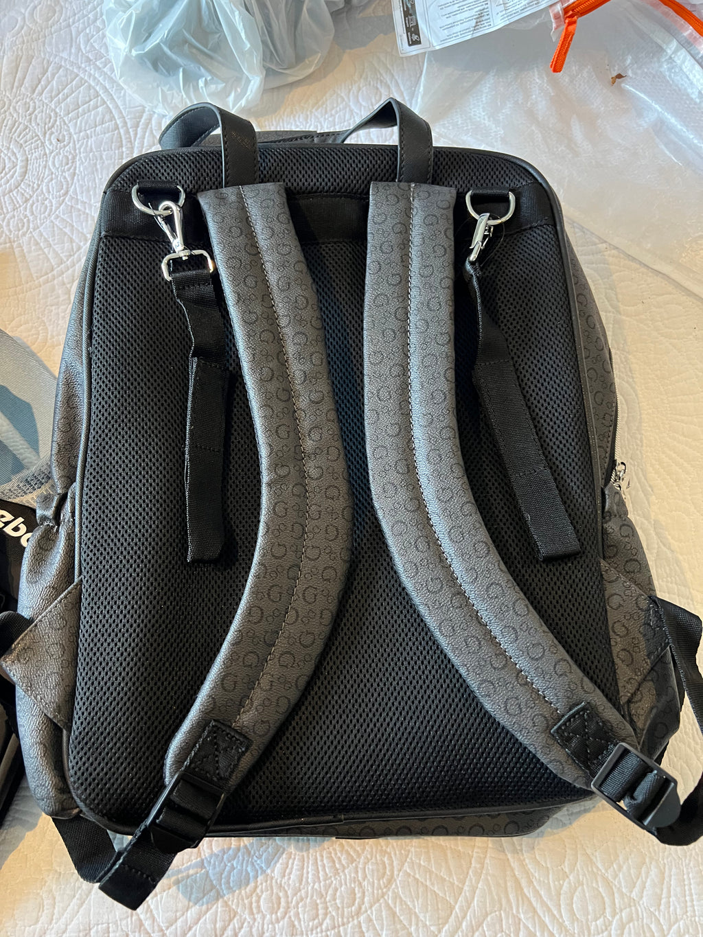 Guess large grey/black back pack